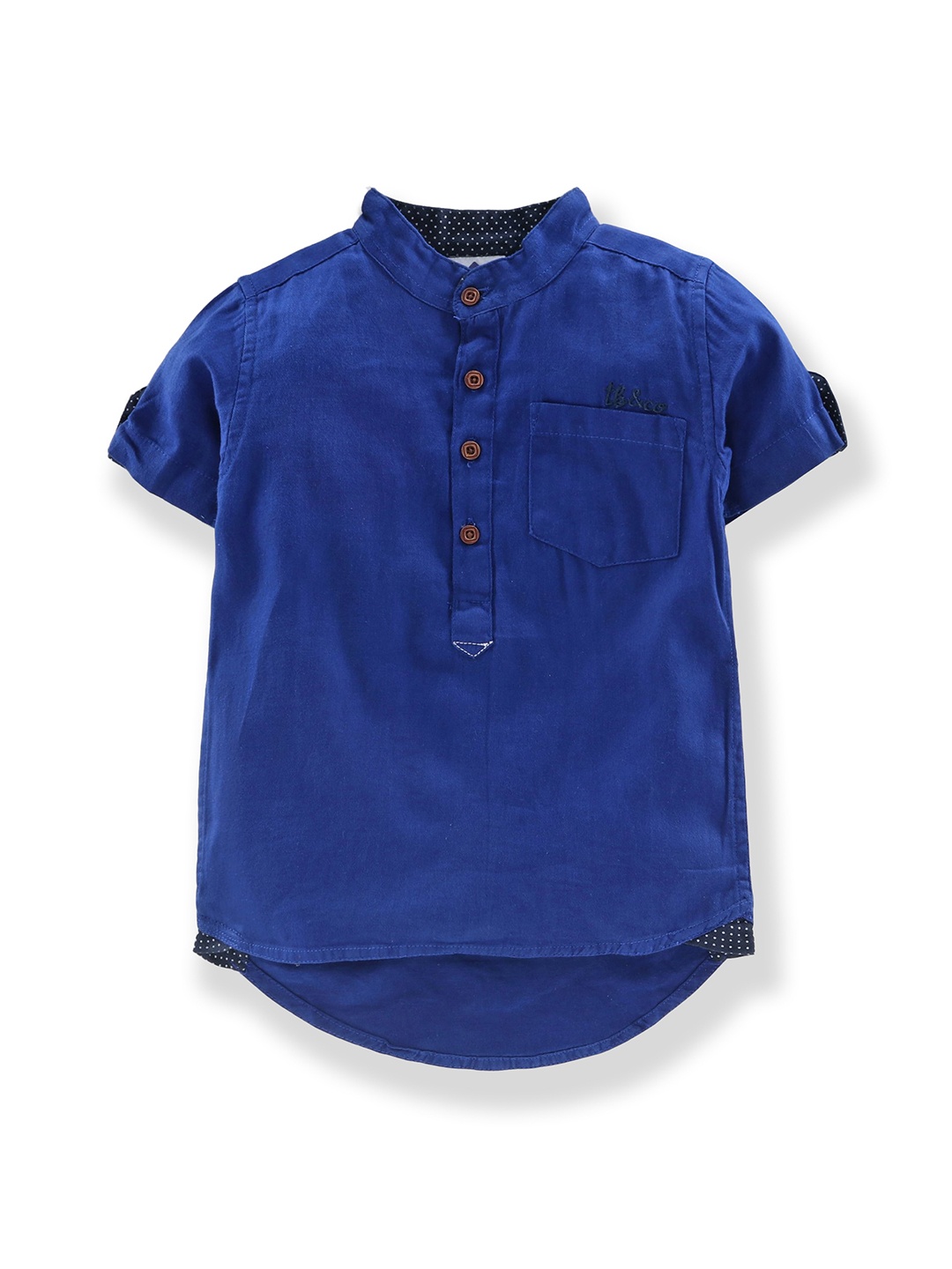 

TONYBOY Boys Blue Solid Premium Casual Shirt
