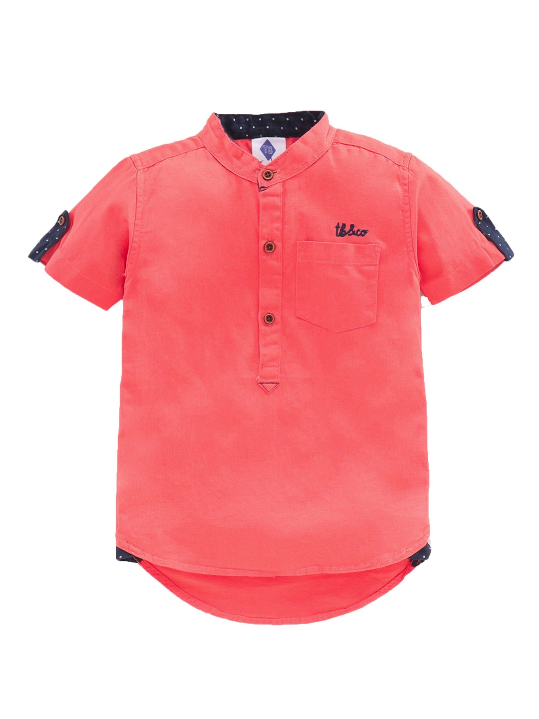 TONYBOY Boys Coral Premium Casual Cotton Shirt