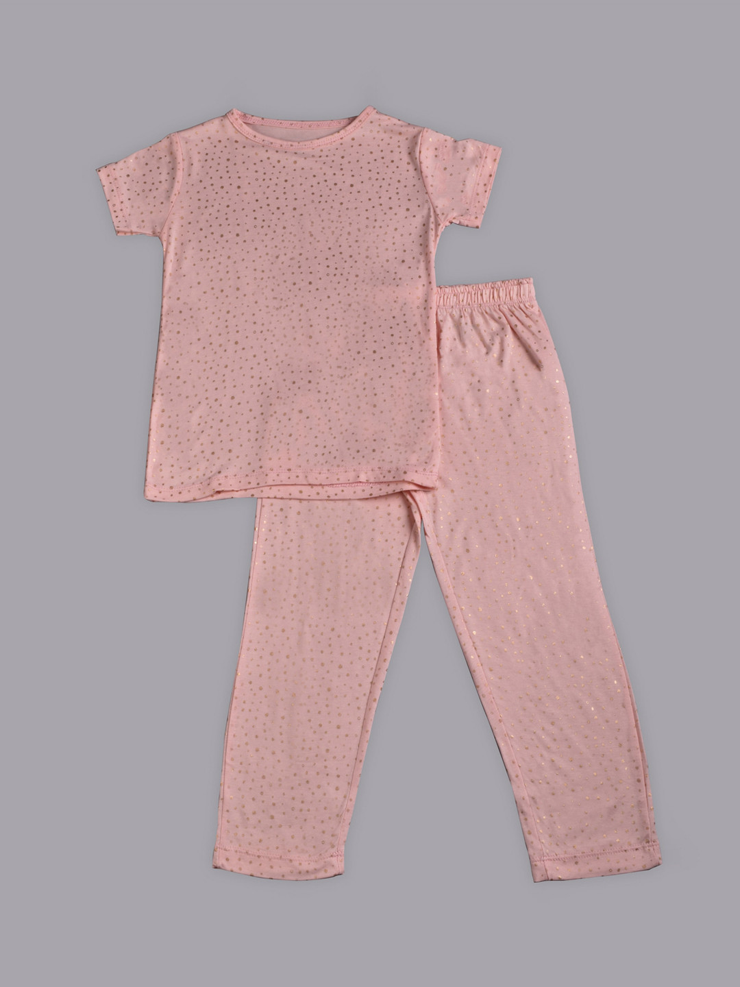 

Taatoom Girls Pink Printed Night suit