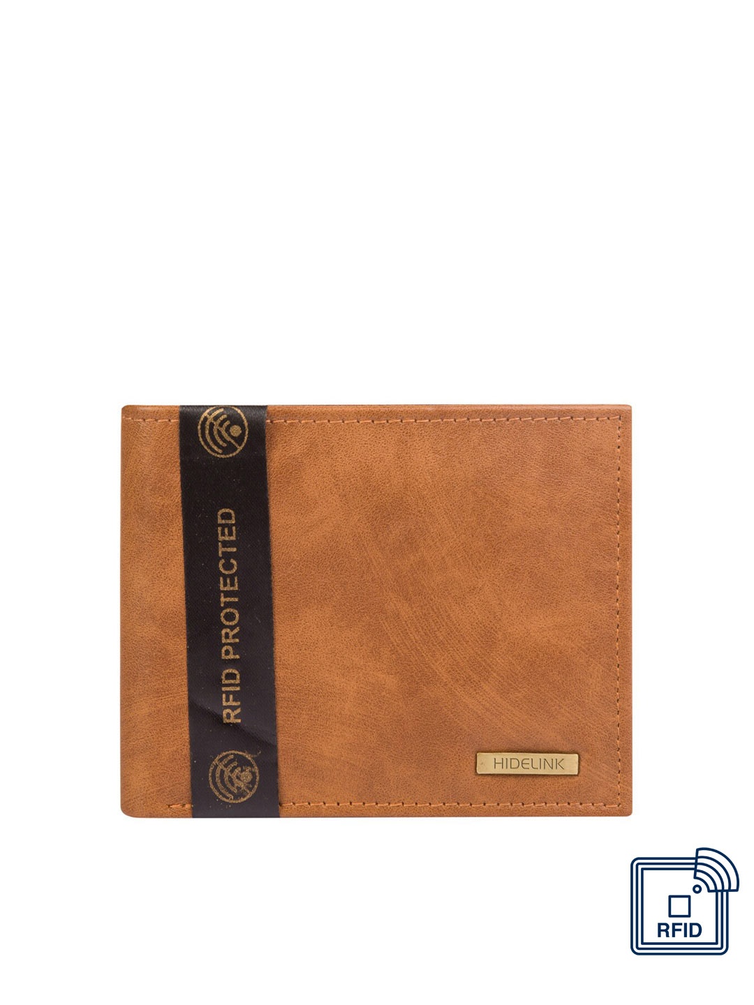 

Hidelink Men Brown RFID Two Fold Wallet