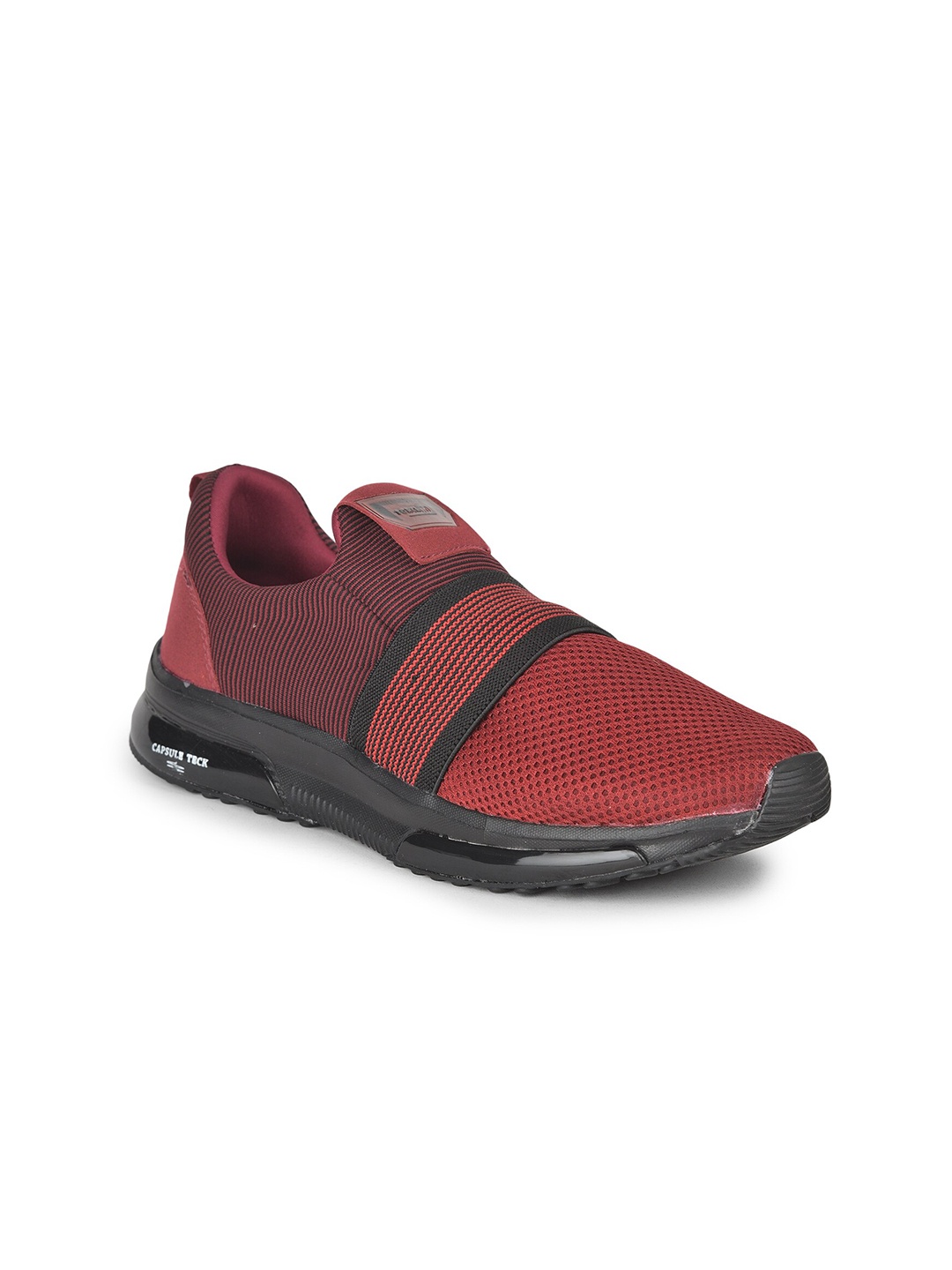 

Liberty Men Maroon & Black Mesh Walking Non-Marking Shoes