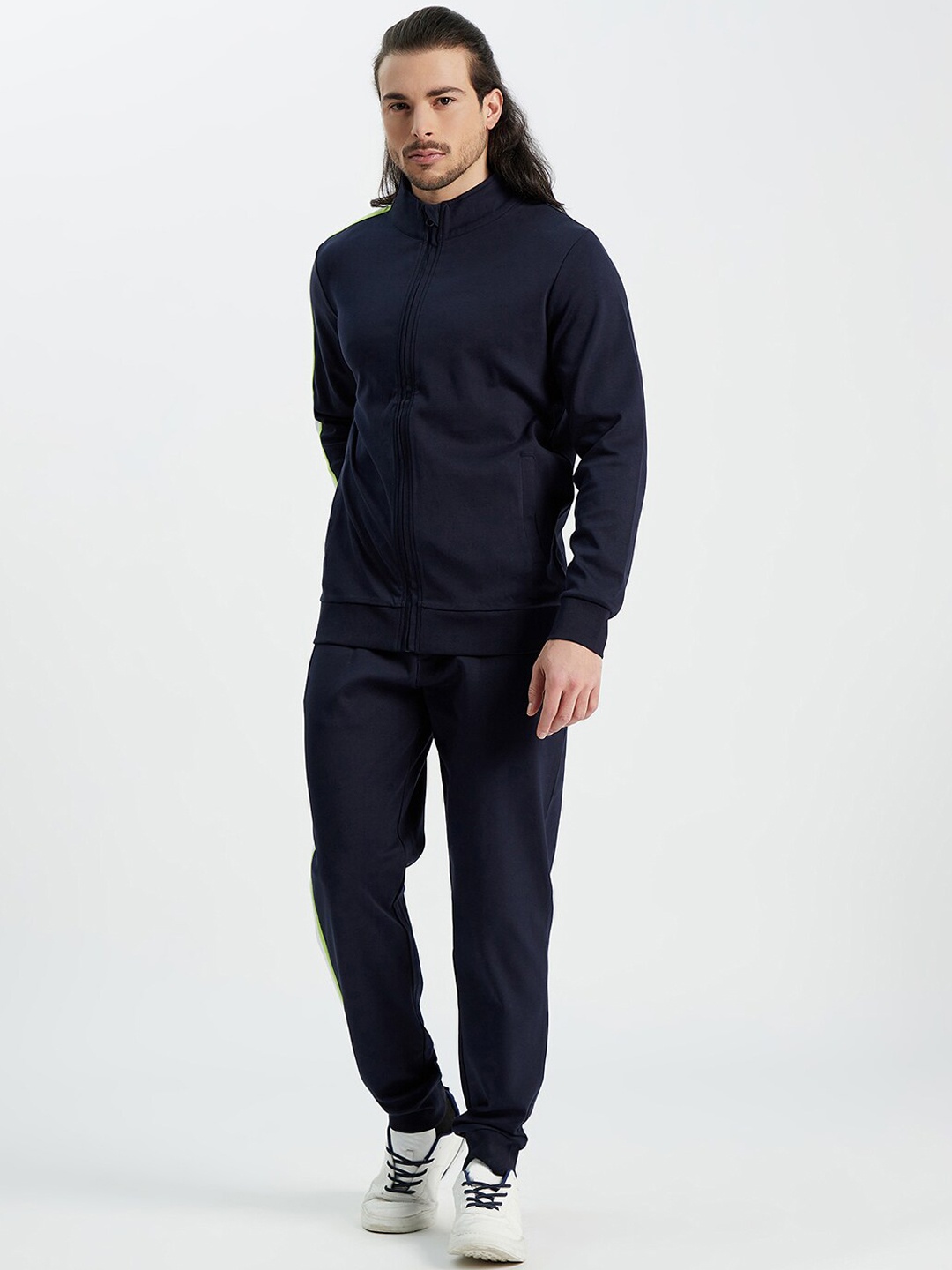 

EDRIO Men Navy Blue Solid Tracksuits