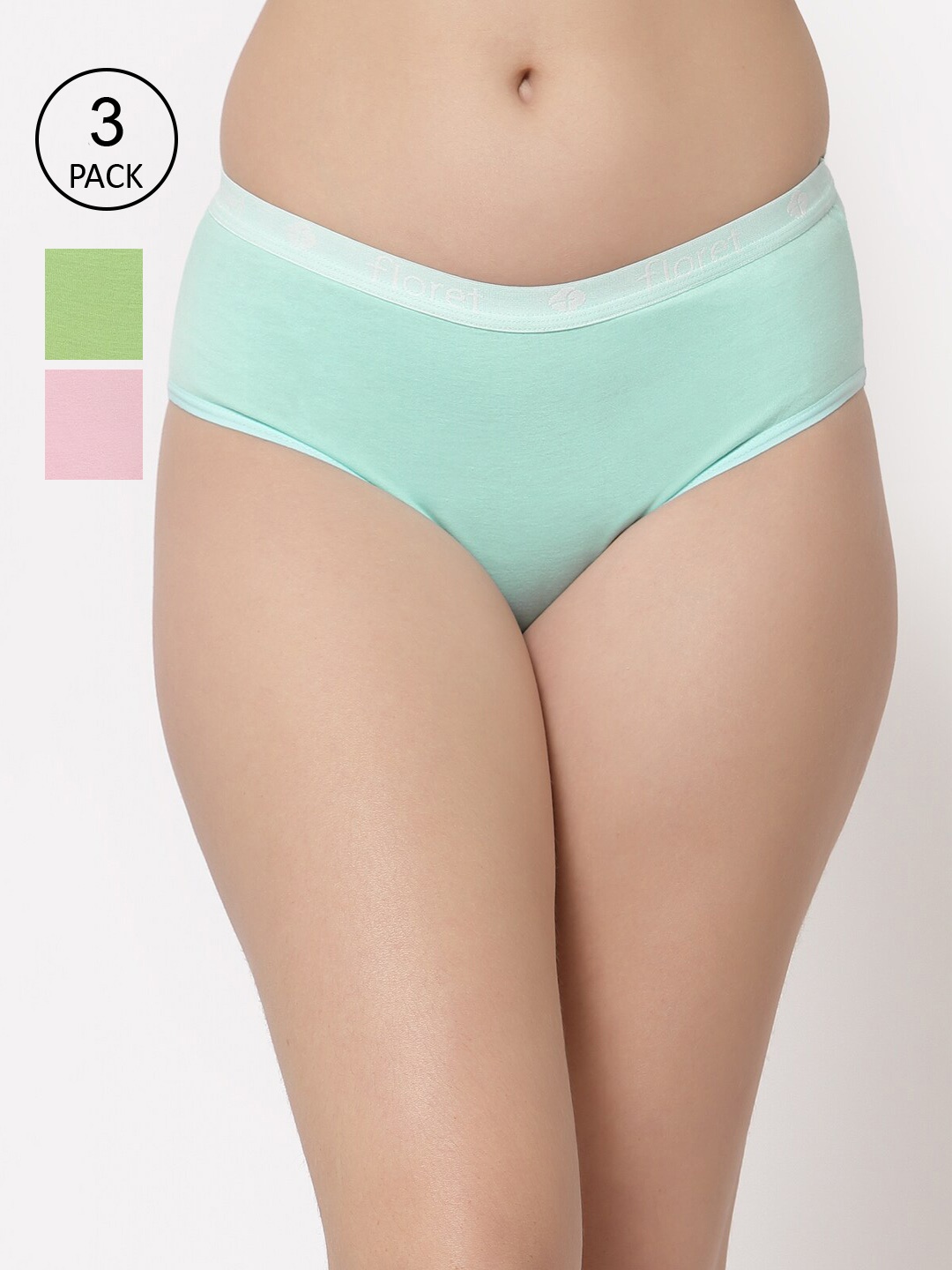 

Floret Women Pack Of 3 Assorted Bikini Briefs