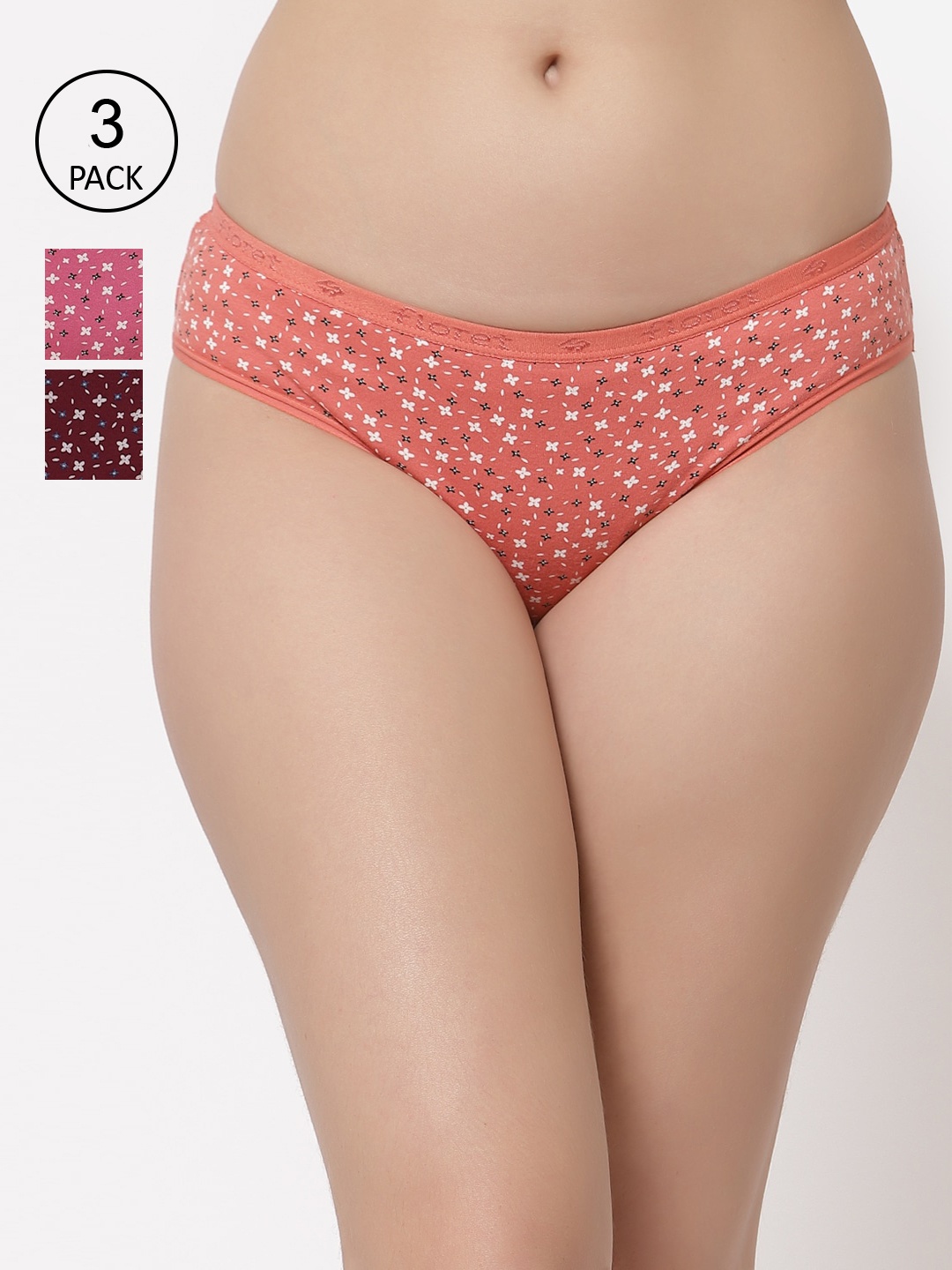 

Floret Women Pack Of 3 Assorted Briefs
