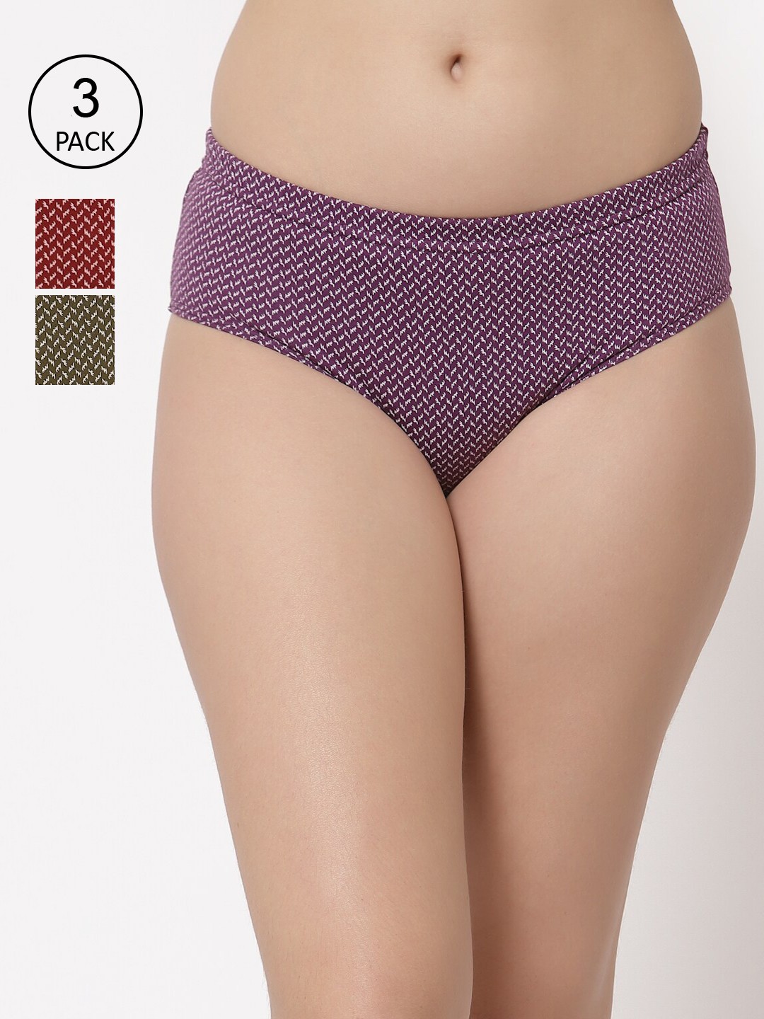 

Floret Women Pack of 3 Assorted Basic Briefs