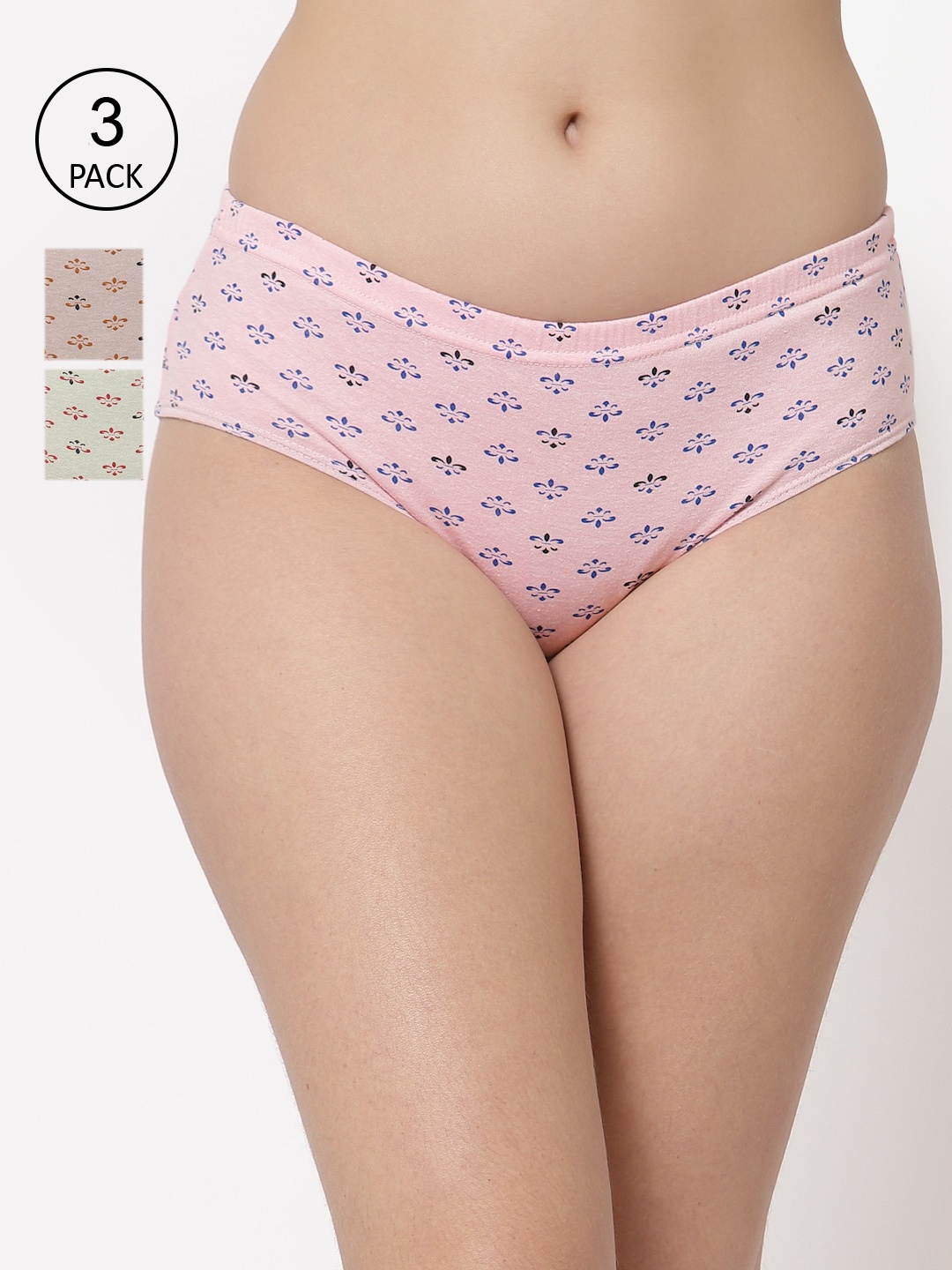 

Floret Women Pack of 3 Assorted Basic Briefs 13000-LC_Assorted_XXL
