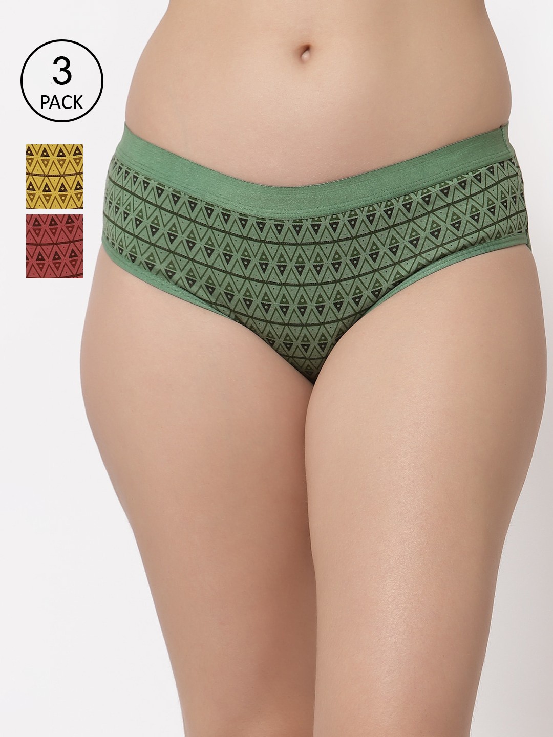 

Floret Women Pack Of 3 Assorted Basic Briefs