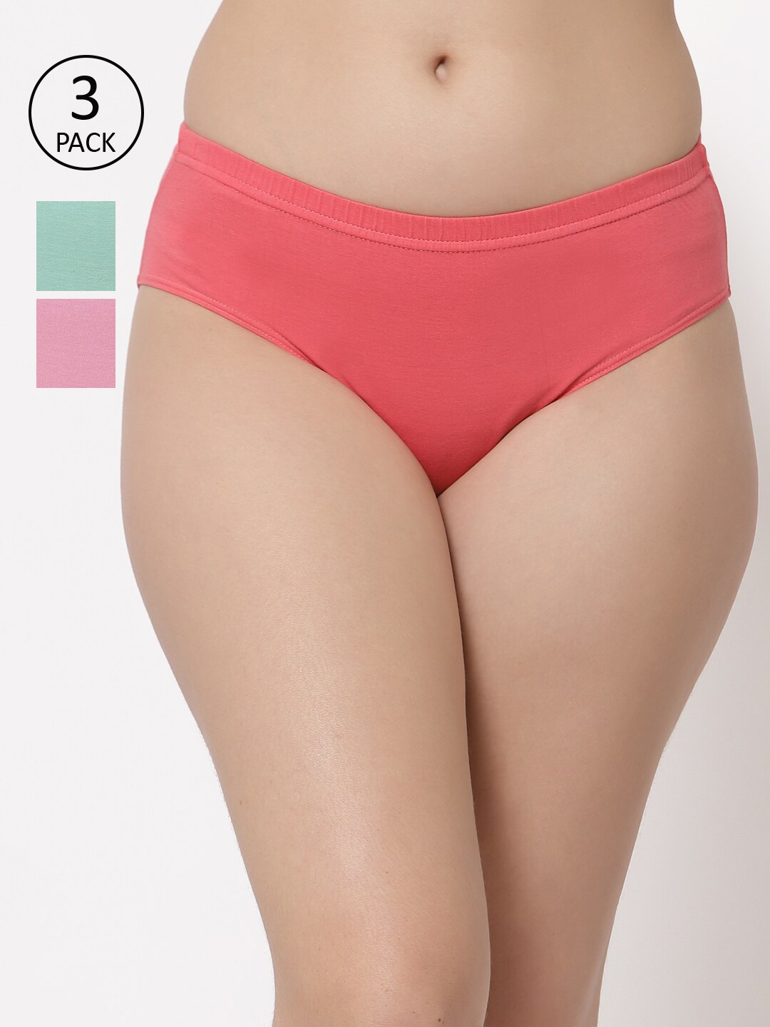 

Floret Women Pack Of 3 Assorted Basic Briefs