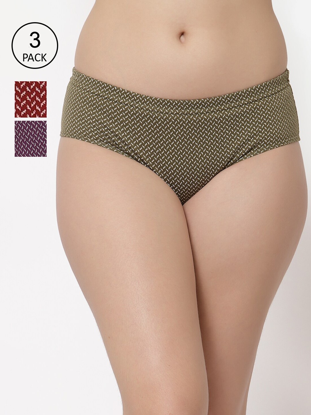 

Floret Women Pack Of 3 Assorted Basic Briefs