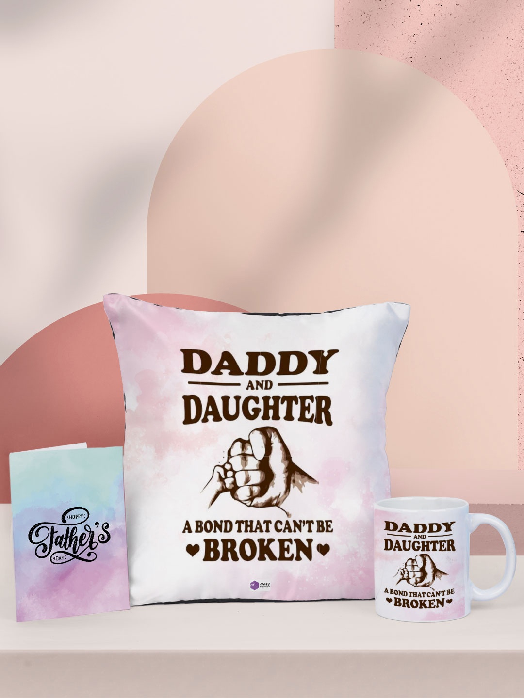 

Crazy Corner White Printed Father's Day Gift Set