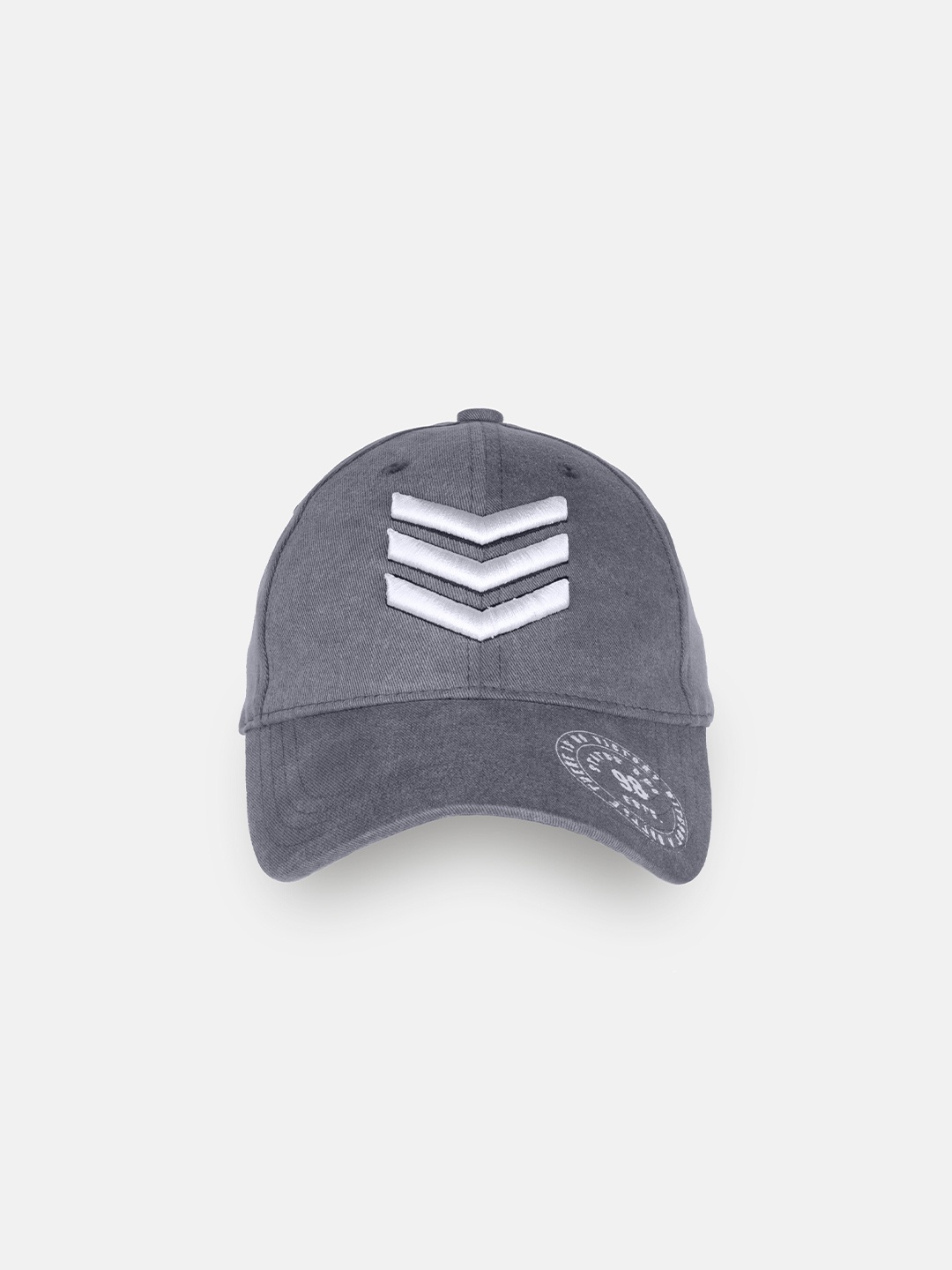 

Status Quo Men Grey & White Printed Baseball Cap