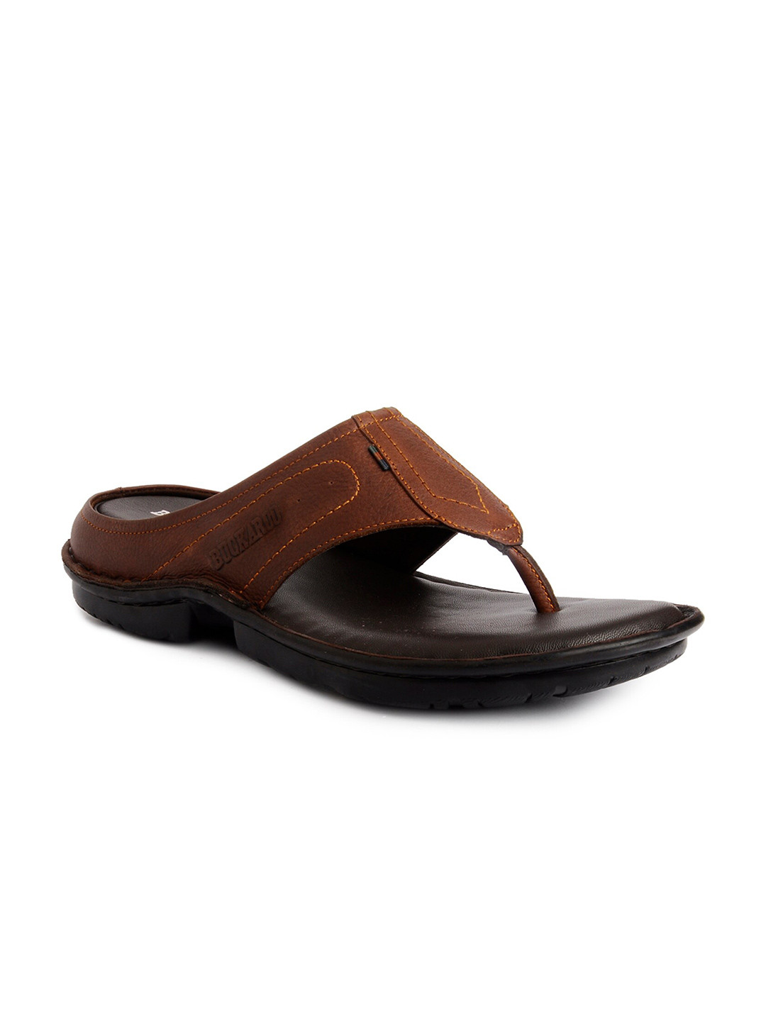 

Buckaroo Men Brown Genuine Leather Comfort Sandals