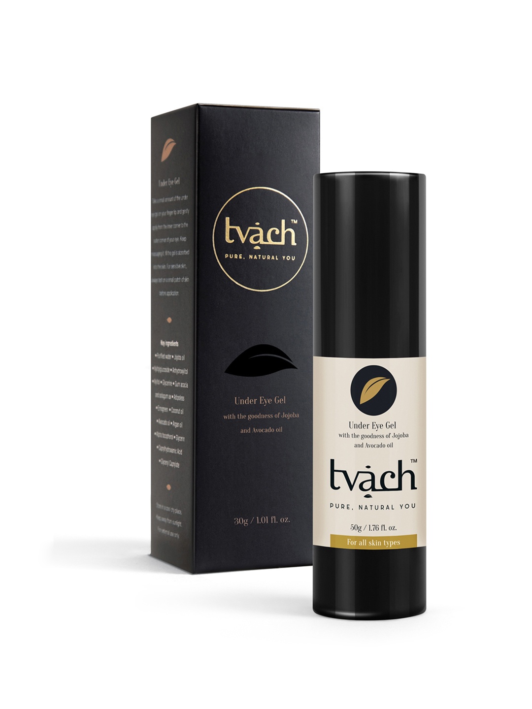 

tvach Under Eye Gel Moisturiser - 30 g, Black