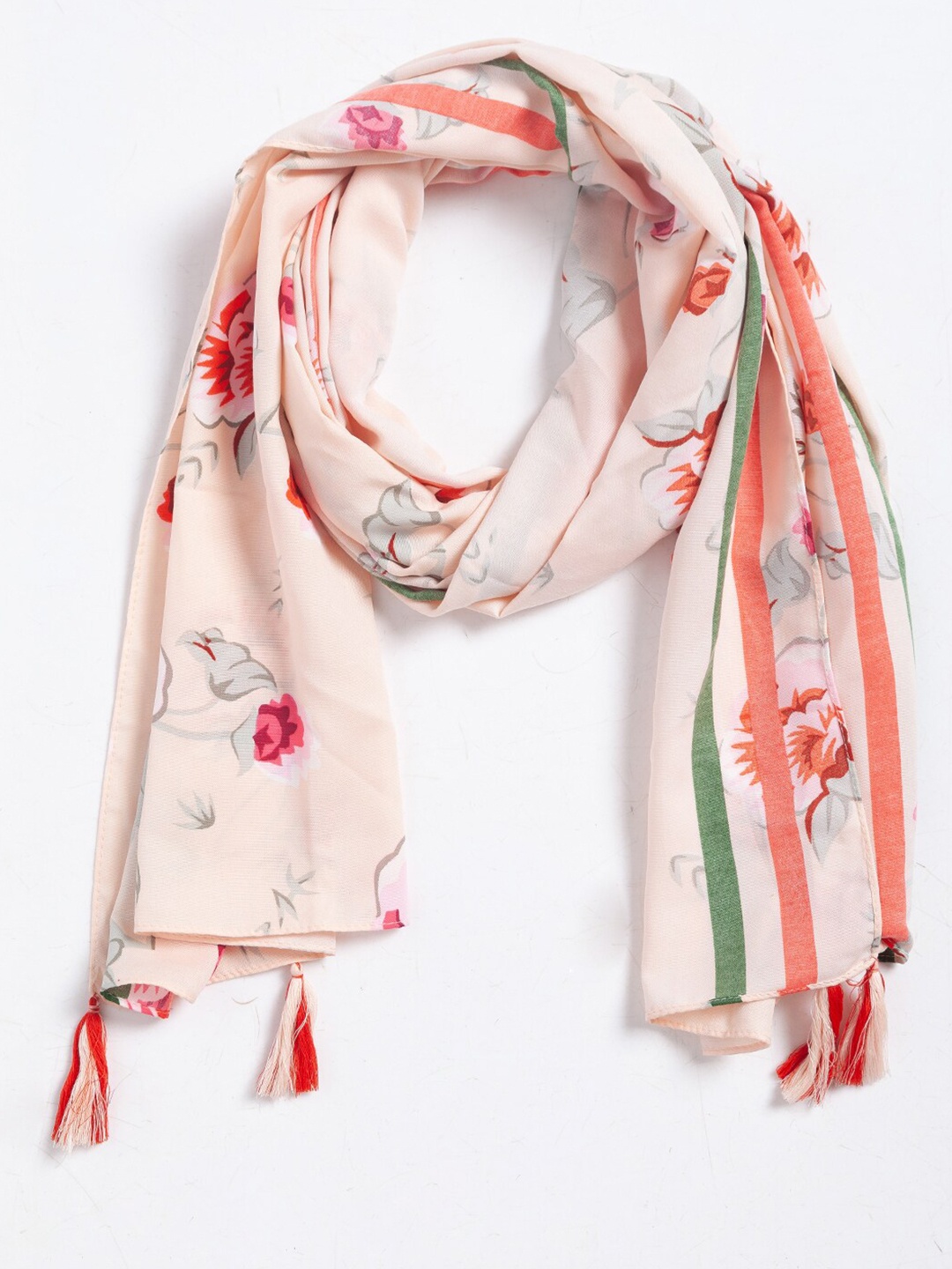 

Globus Women White Printed Scarf