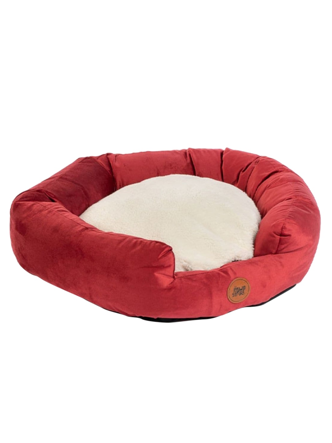 

thepawpstarco Red & White Solid Cotton Pet Beds