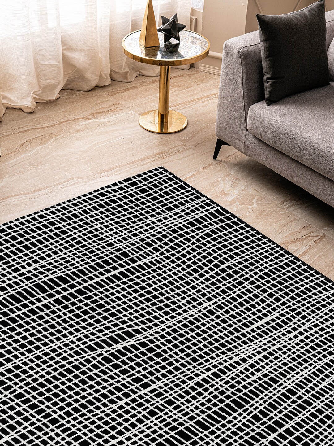 

DDecor White Solid Rug Carpets