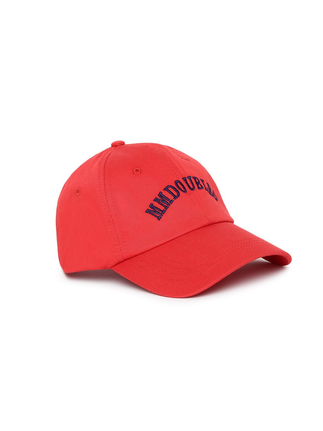 

MR BUTTON Unisex Red & Black Embroidered Baseball Cap