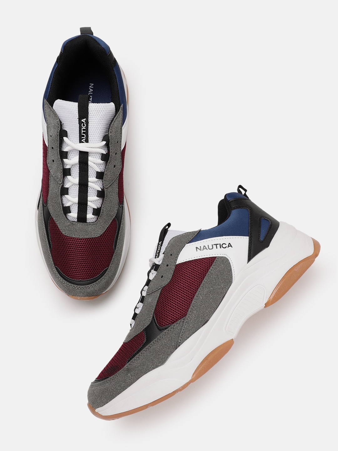 

Nautica Men Woven Design Running Shoes, Burgundy