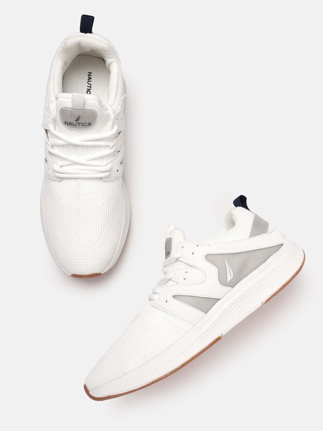 

Nautica Men Woven Design Running Shoes, White