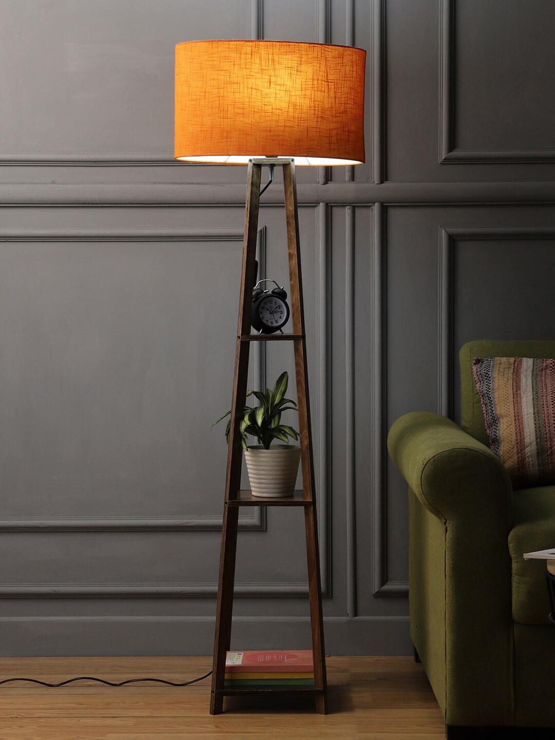 

SANDED EDGE Brown Contemporary Wooden Floor Lamp