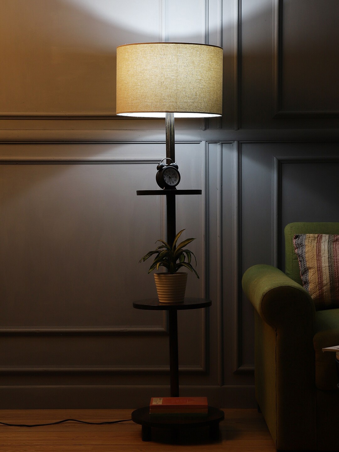

SANDED EDGE Brown Contemporary Wooden Floor Lamp