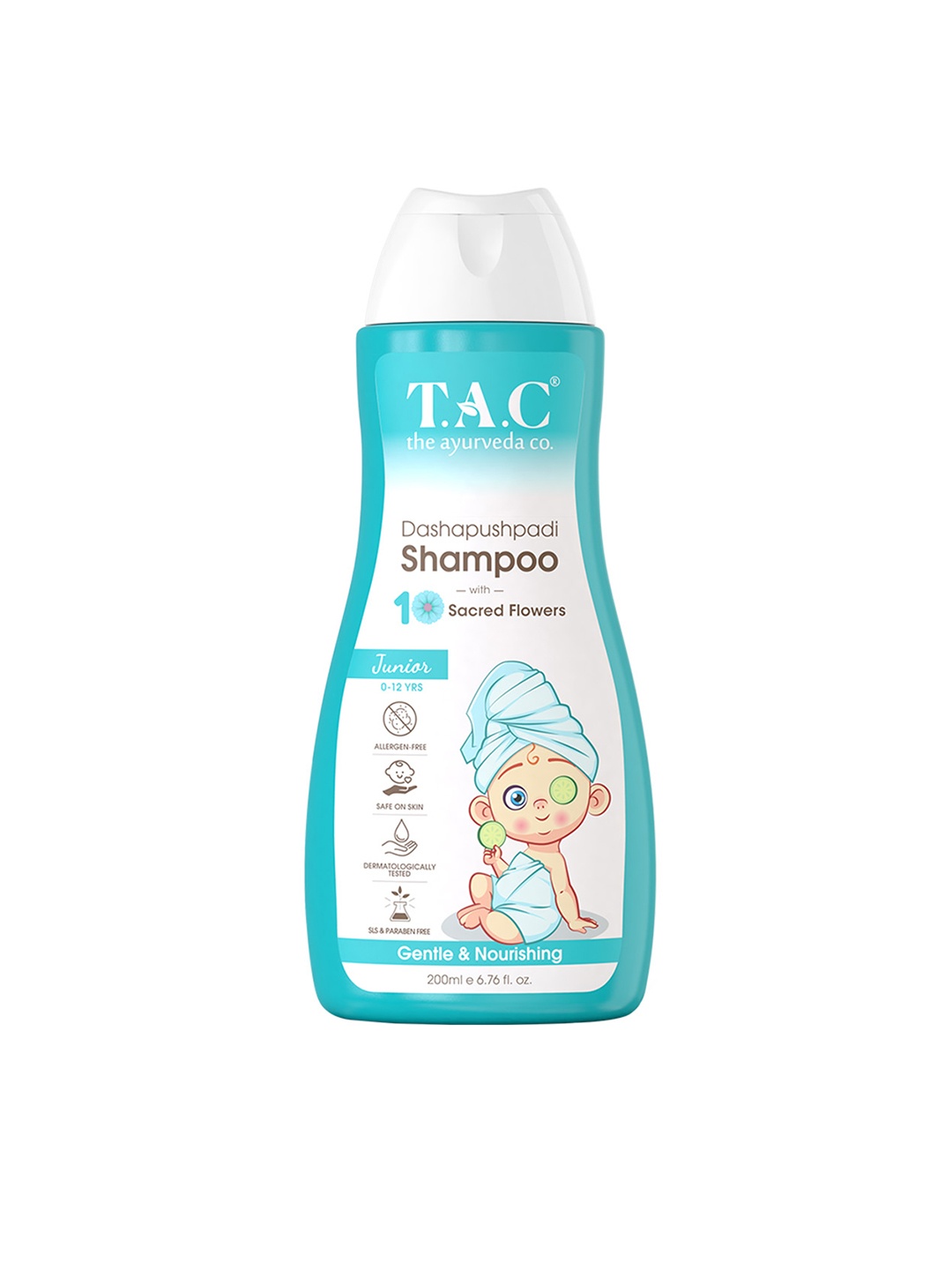 

TAC - The Ayurveda Co. Dashapushpadi Ayurvedic Baby Shampoo for Anti-Fungal - 200ml, Blue