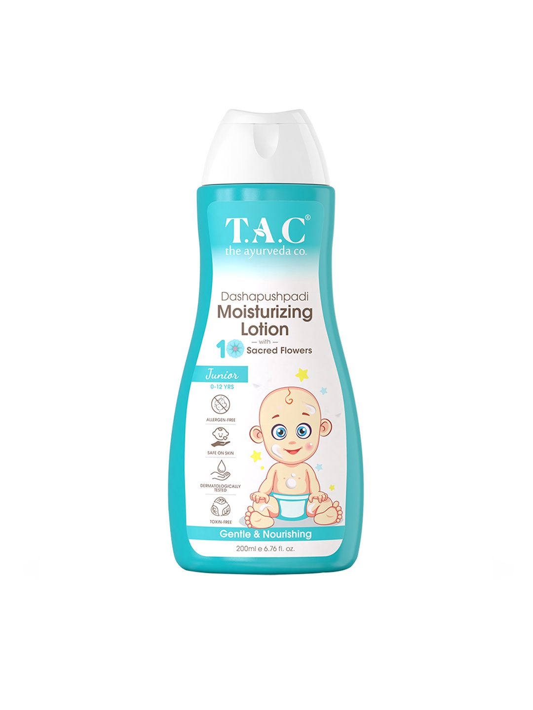 

TAC - The Ayurveda Co. Dashapushpadi Moisturizing Ayurvedic Baby Body Lotion - 200ml, Blue