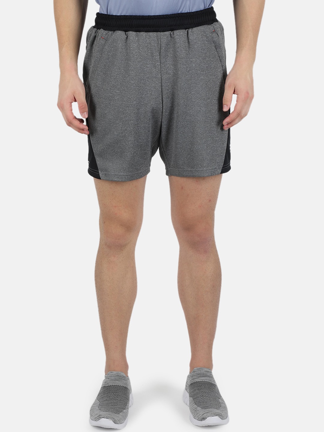 rock it Men Grey Regular Fit Training or Gym Shorts