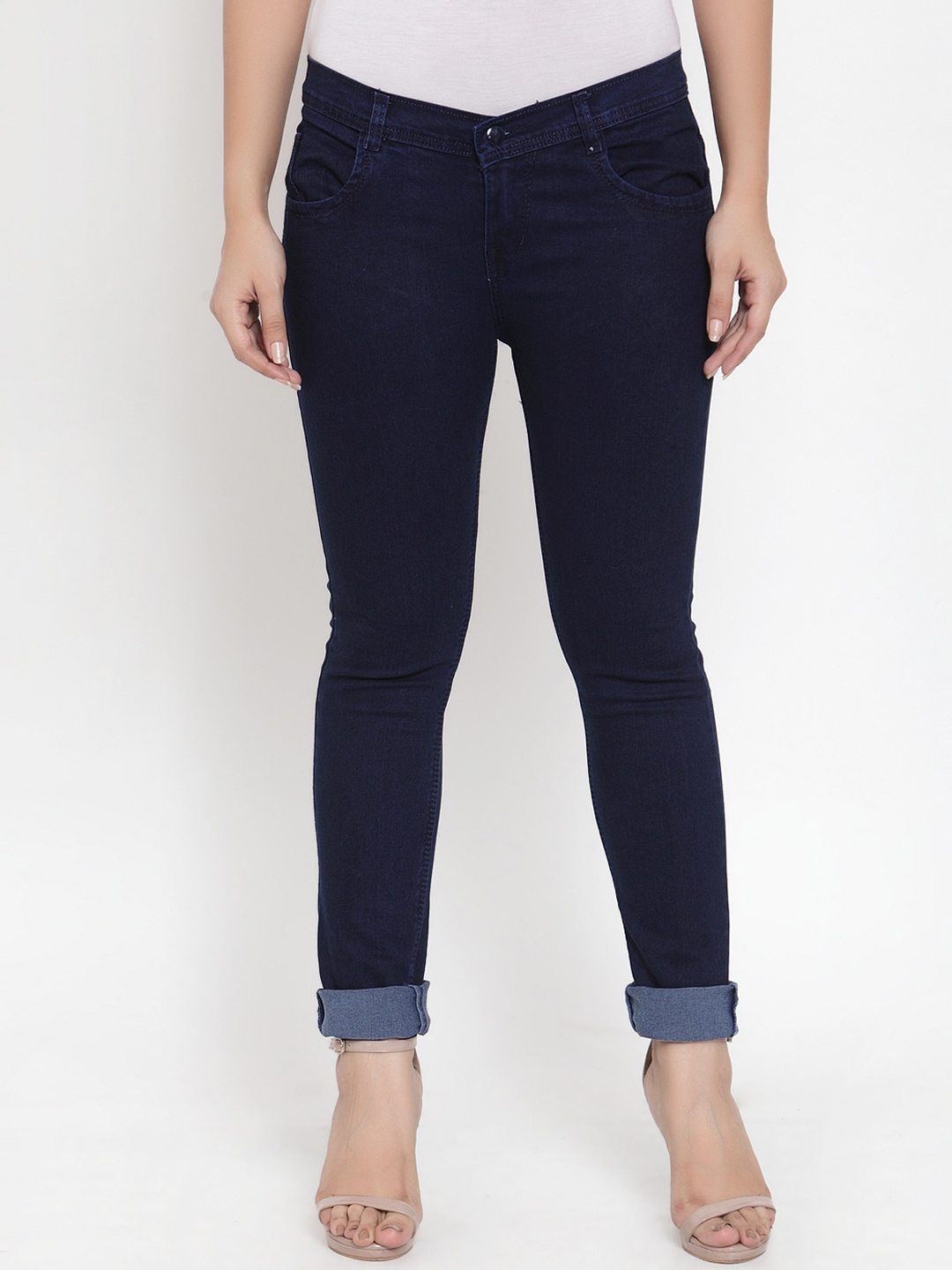 

KLOTTHE Women Blue Skin Tight Skinny Fit Stretchable Cotton Jeans