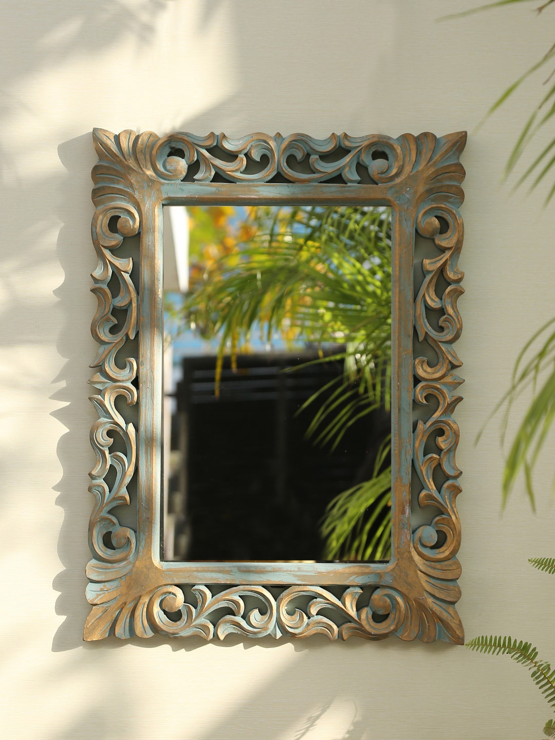 

Amoliconcepts Gold & Green Vintage MDF Mirrors