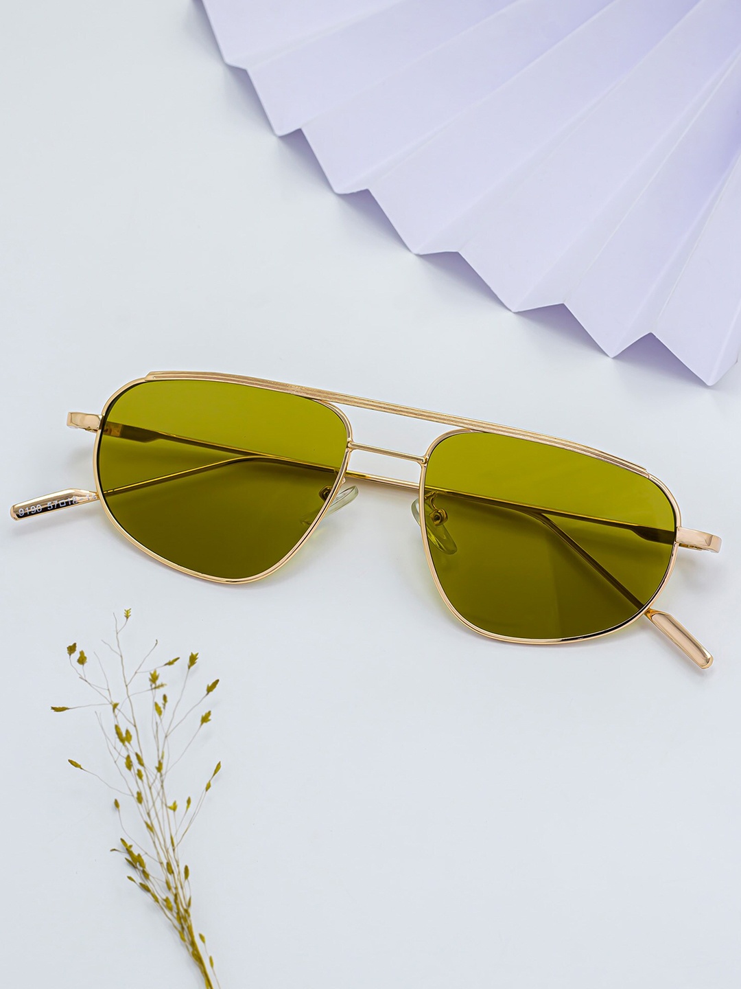

Bellofox Women Green Lens & Gold-Toned Other Sunglasses BS1872-0522-Green