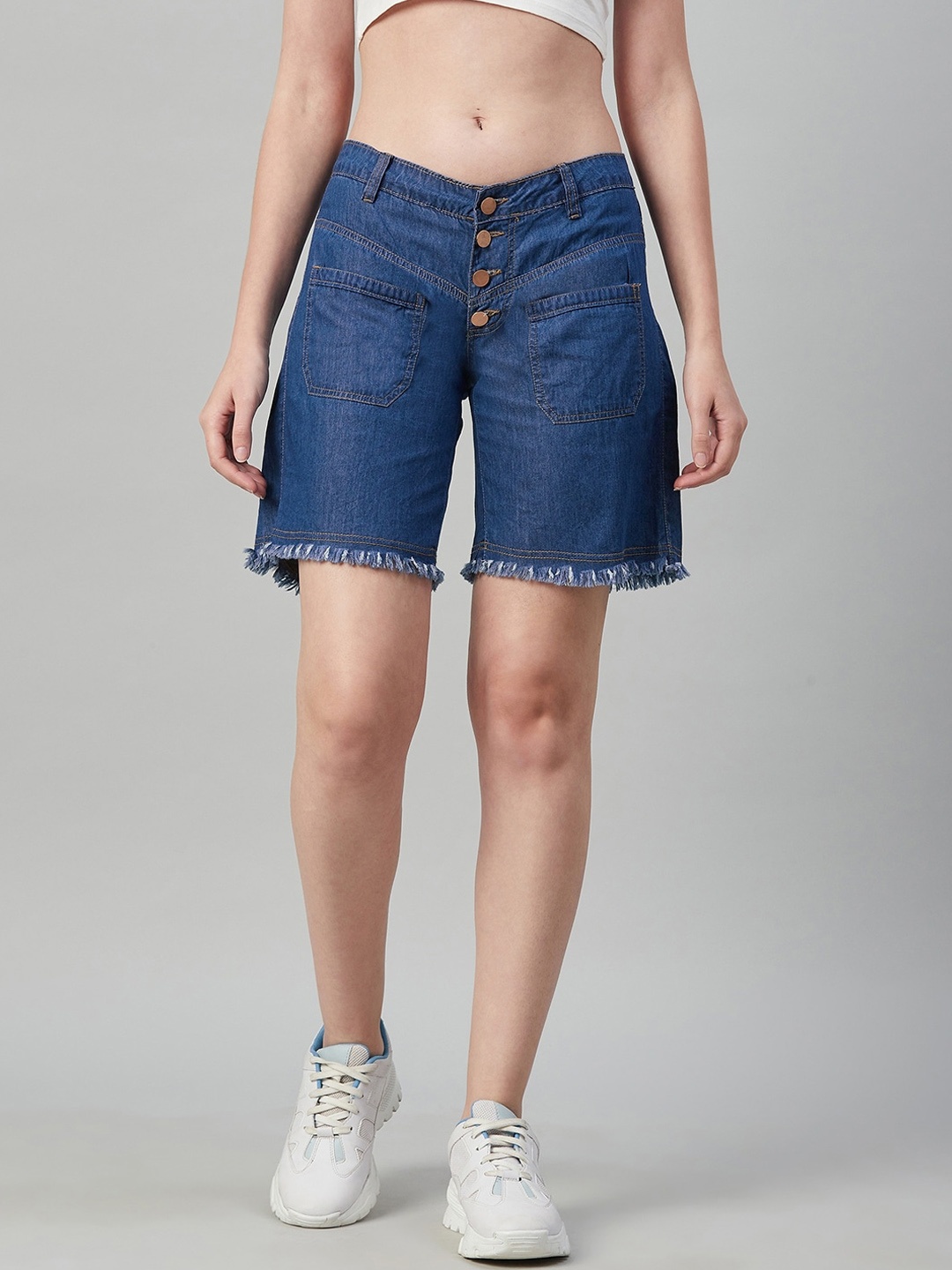 

C9 AIRWEAR Women Blue Loose Fit Denim Shorts