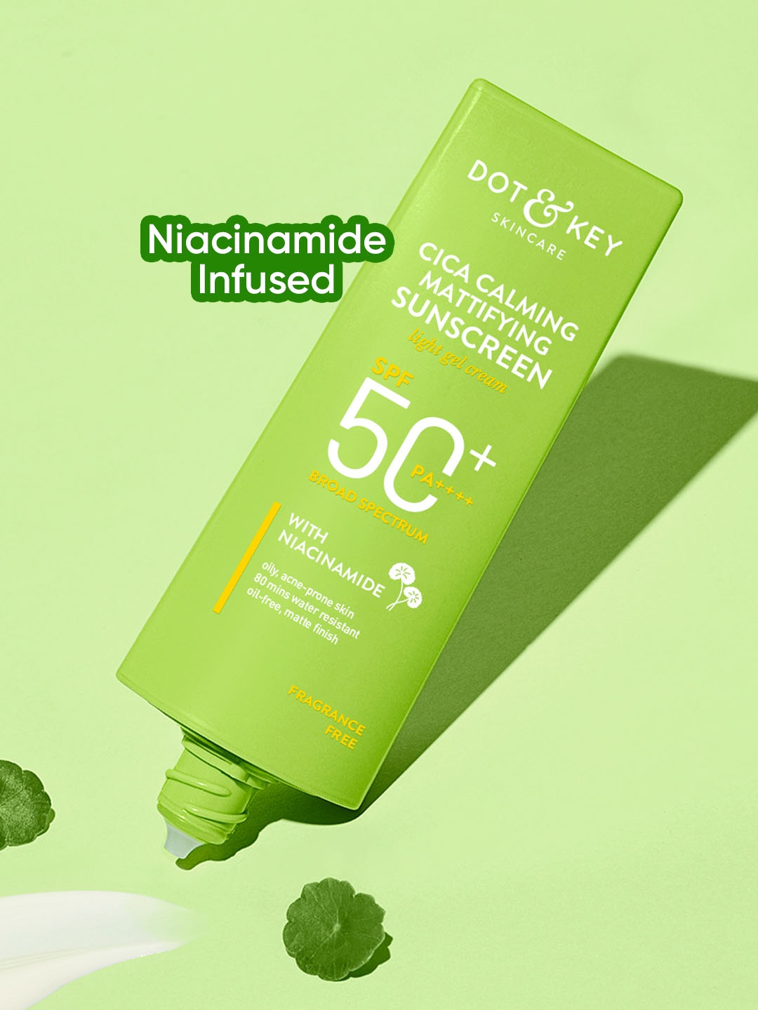 

DOT & KEY Cica Calming Niacinamide SPF50 PA+++ Sunscreen - 50g, White