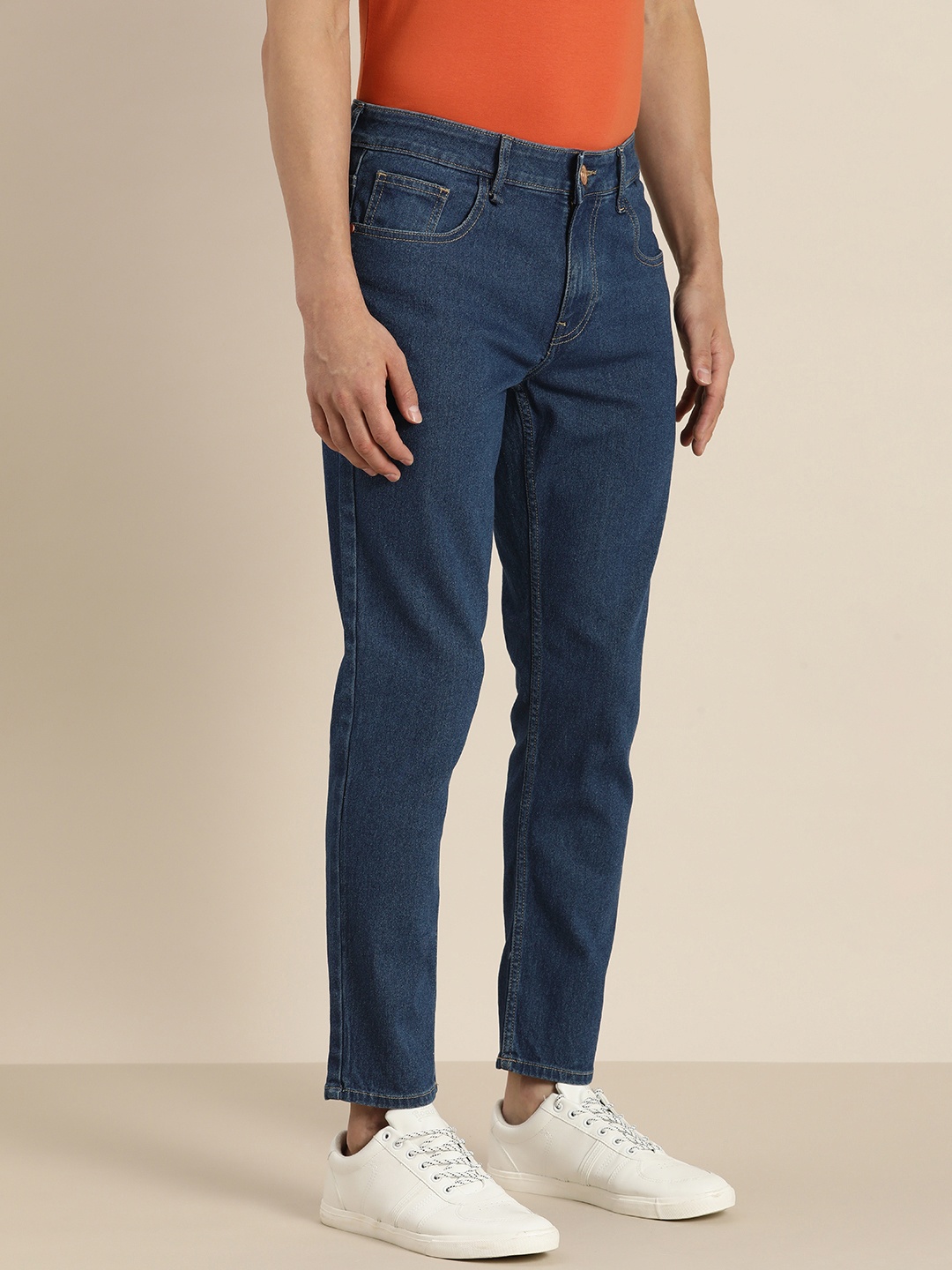 

ether Men Navy Blue Slim Fit Jeans