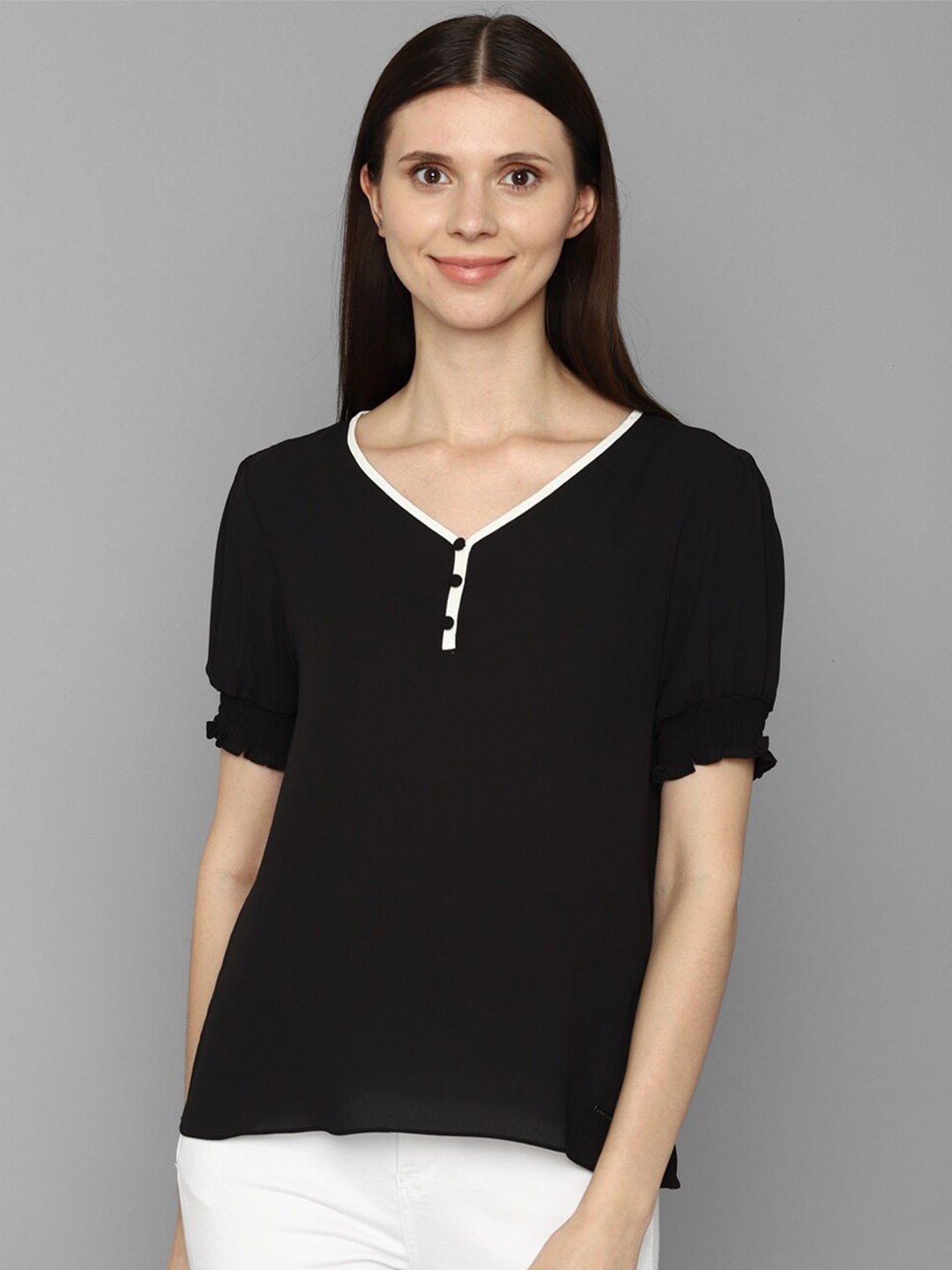 

Allen Solly Woman Black Regular Top