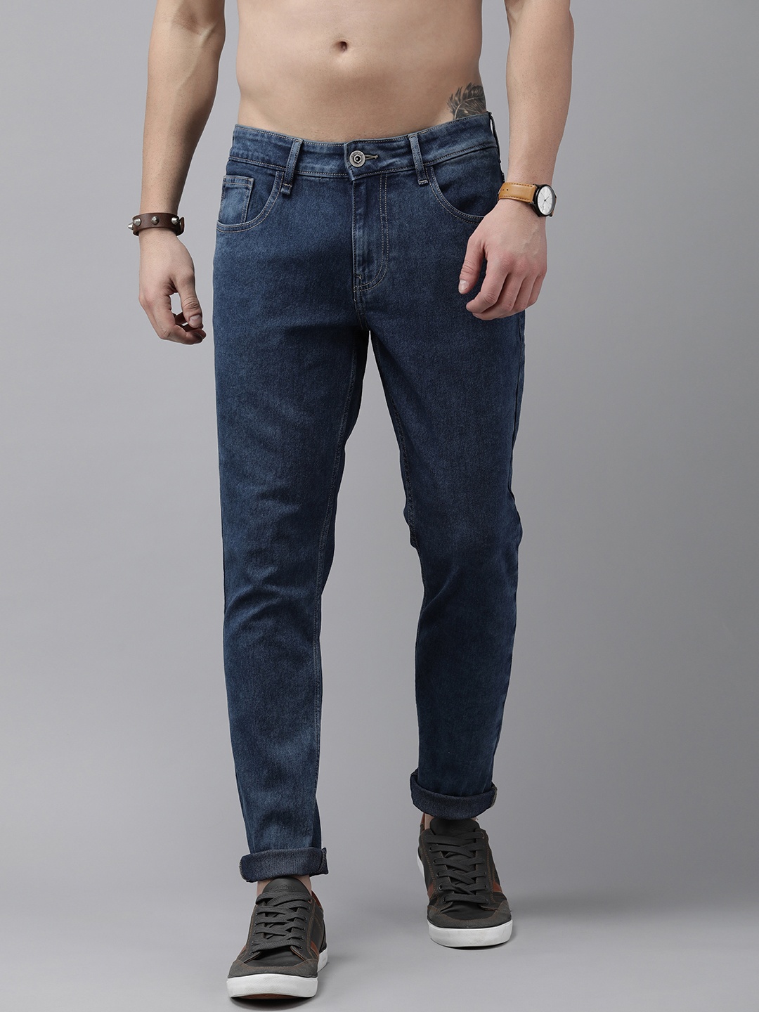 

Roadster Men Navy Blue Jean Slim Fit Cotton Jeans