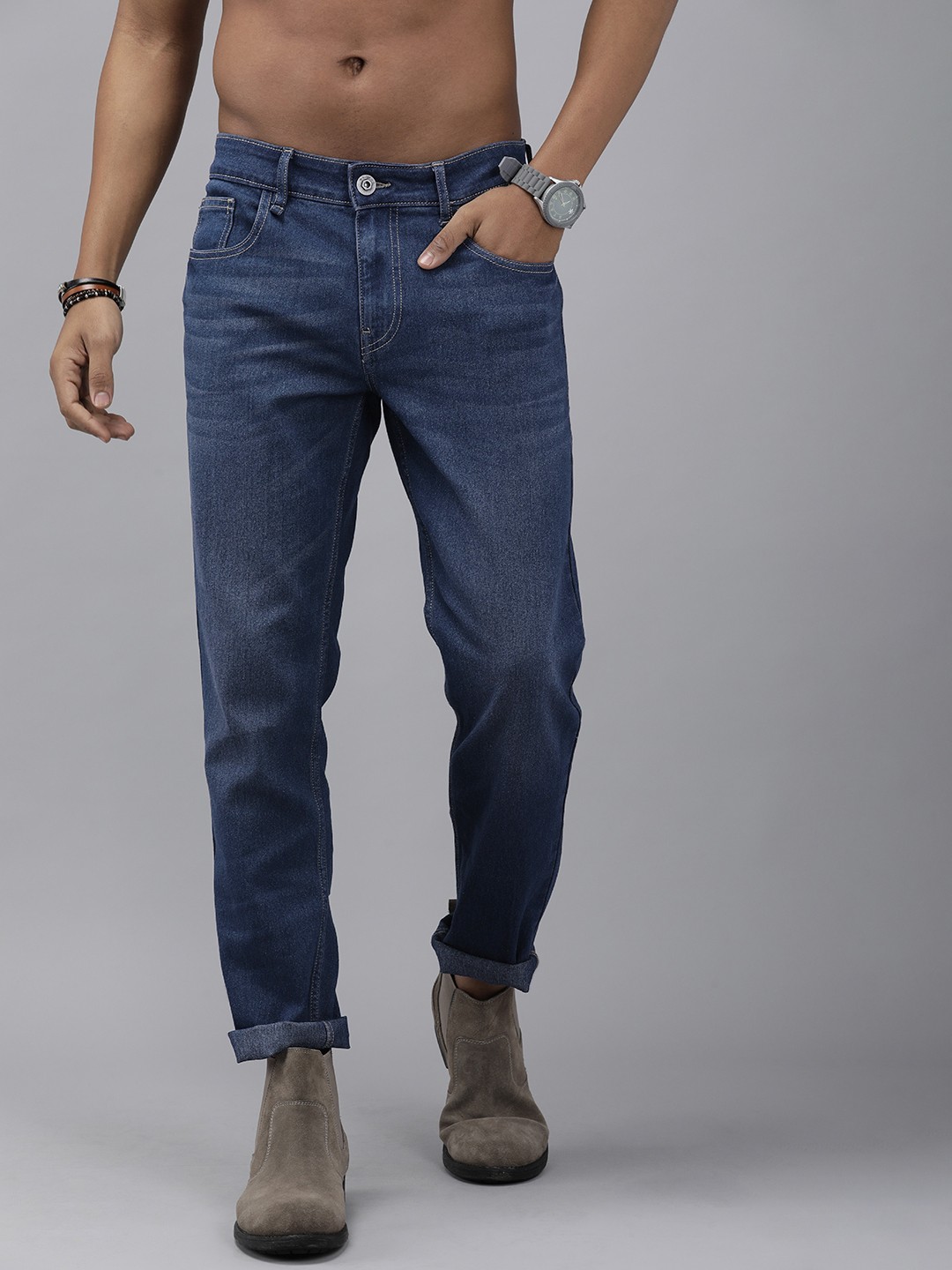 

Roadster Men Blue Slim Fit Light Fade Stretchable Jeans