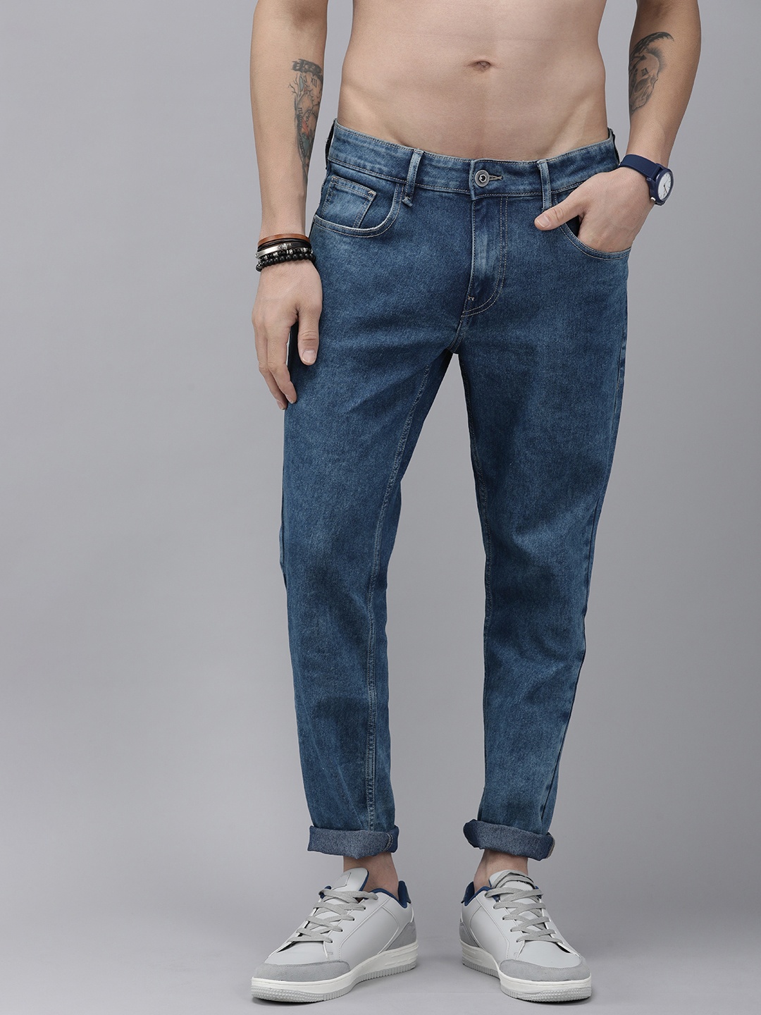 

Roadster Men Navy Blue Jean Slim Fit Cotton Jeans