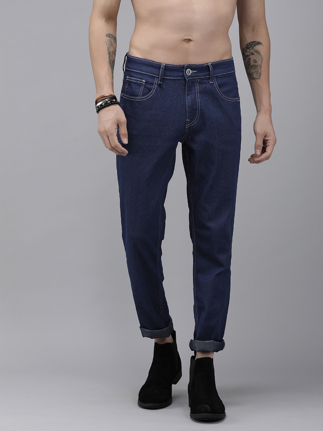

Roadster Men Navy Blue Jean Slim Fit Cotton Jeans