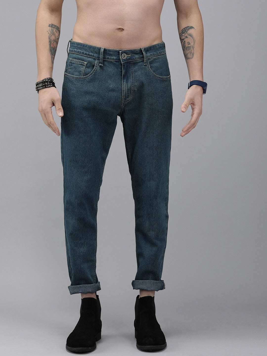 

Roadster Men Navy Blue Jean Slim Fit Cotton Jeans