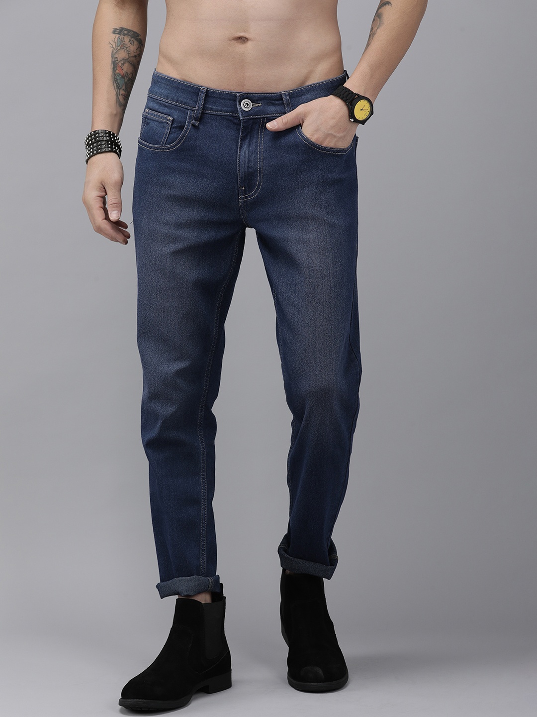 

Roadster Men Navy Blue Jean Slim Fit Stretchable Jeans