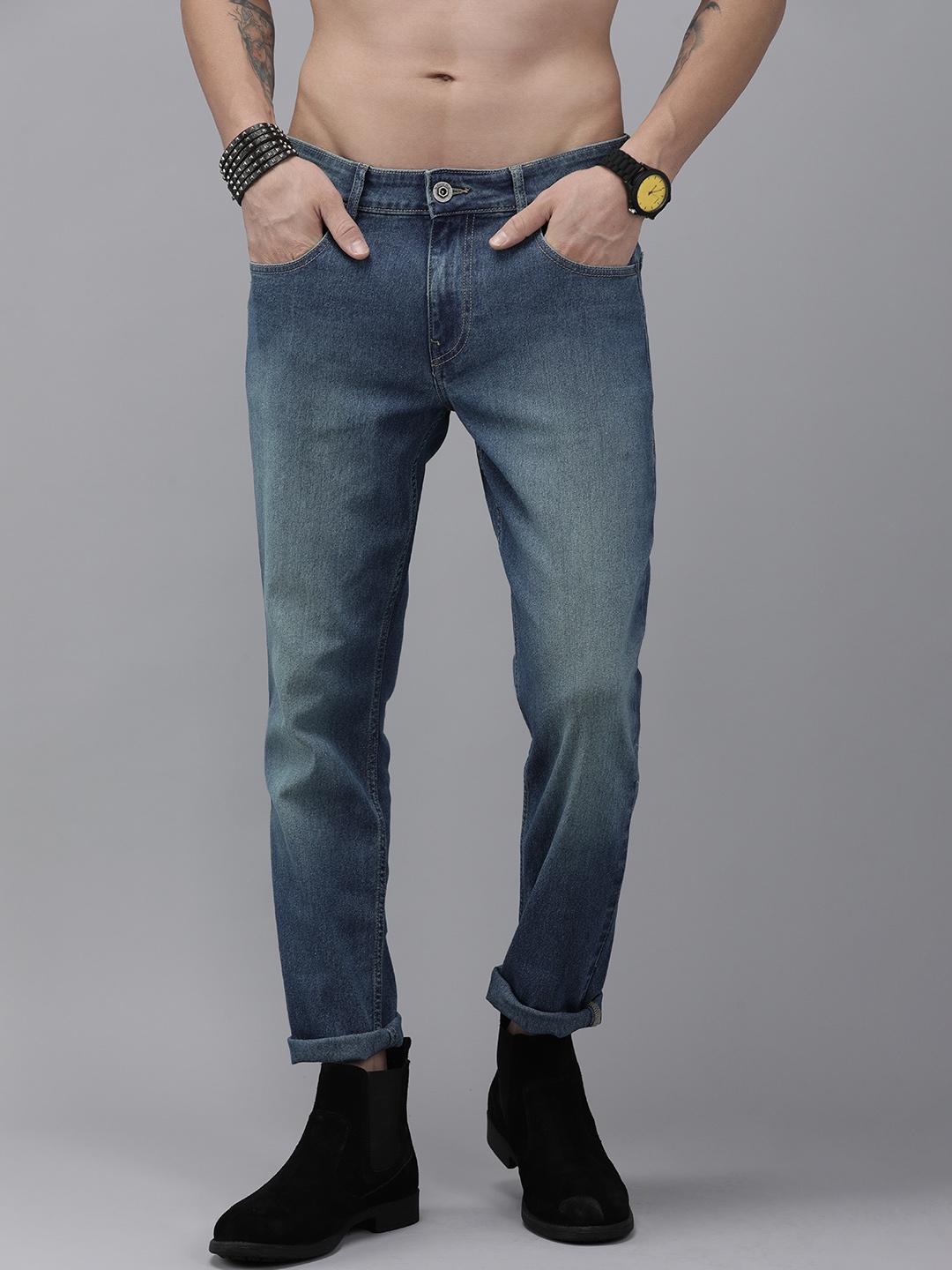 

Roadster Men Blue Slim Fit Light Fade Jeans