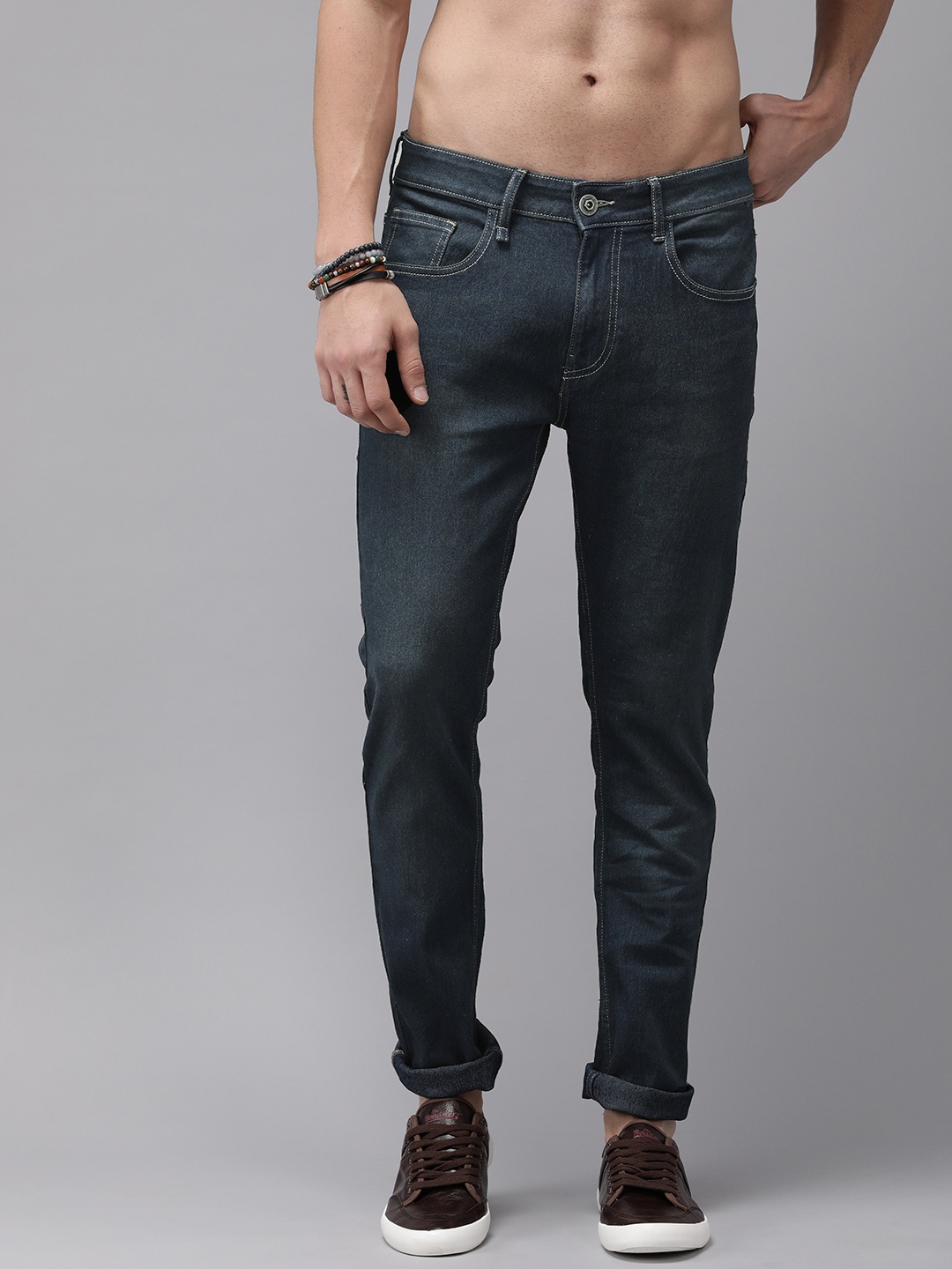 

Roadster Men Navy Blue Jean Skinny Fit Cotton Jeans