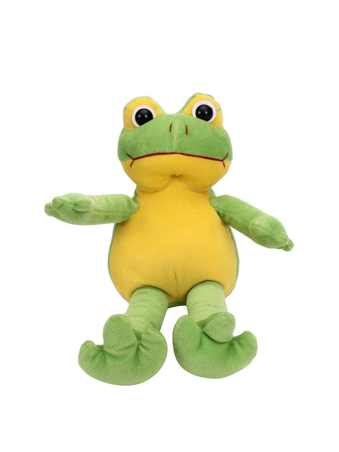 

PLAYTOONS Kids Yellow & Green Non-Toxic Frog Plush Animal Soft Toy