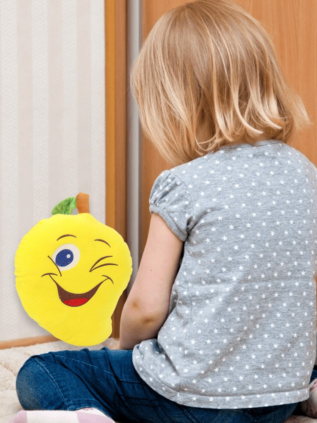 

PLAYTOONS Kids Yellow Stuffed Mango Plush Soft Toy