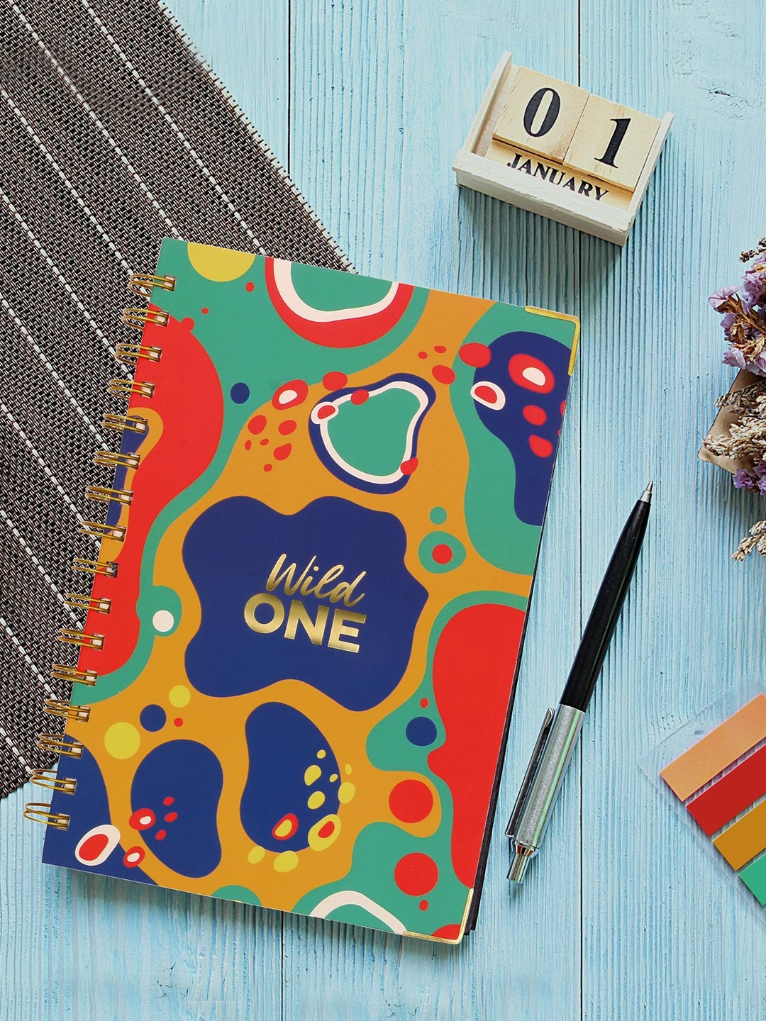 

Doodle Blue & Yellow Printed Notebook