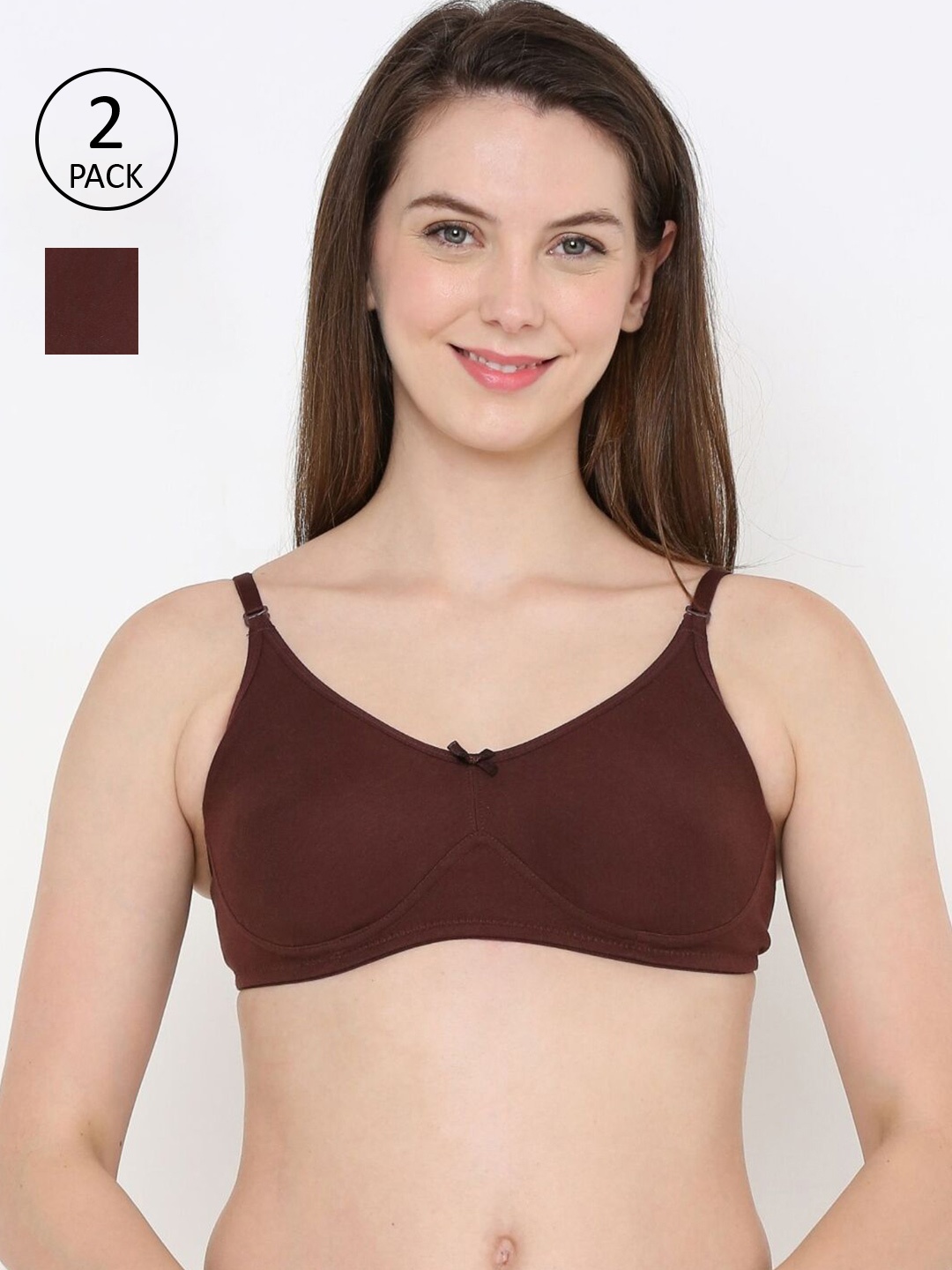 

Berrys Intimatess Brown Pack Of 2 Non-Padded Seamless Bra