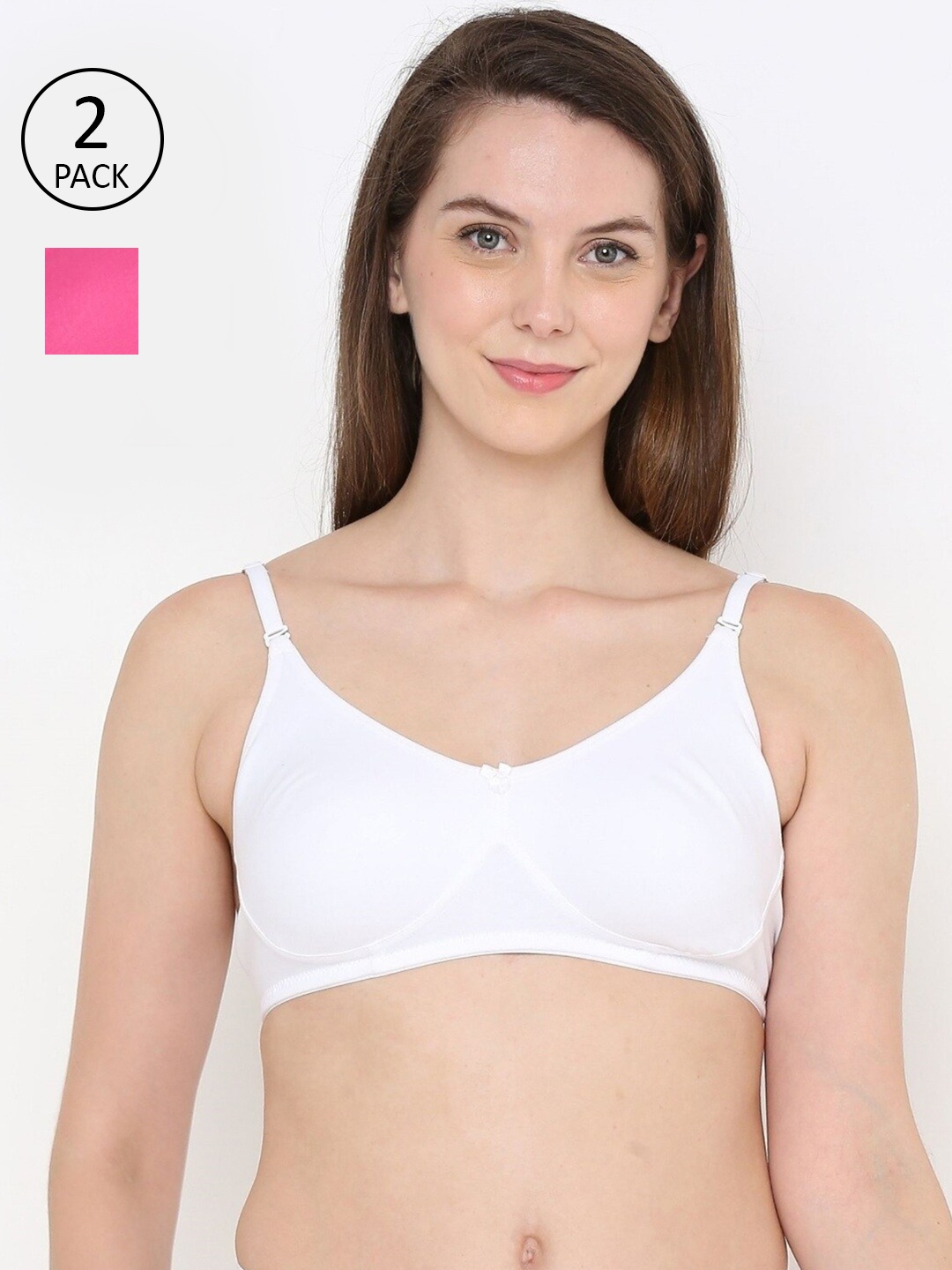 

Berrys Intimatess White & Pink Pack Of 2 Everyday Bra