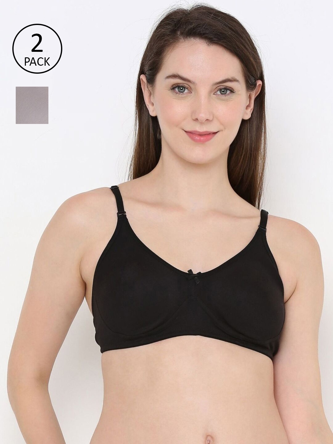 

Berrys Intimatess Black & Grey Pack Of 2 Everyday Bra