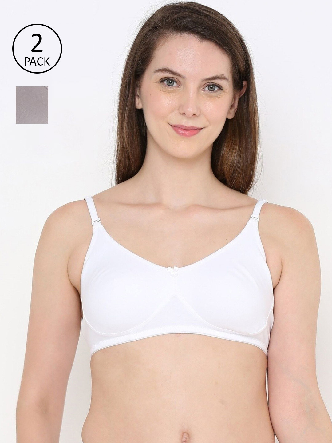 

Berrys Intimatess White & Grey Pack Of 2 Everyday Bra